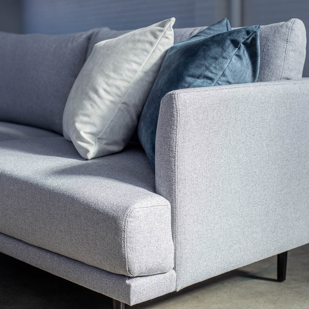 Online Warehouse Sale Aubrey Fabric 3 Seat Sofa in Jazz Grey