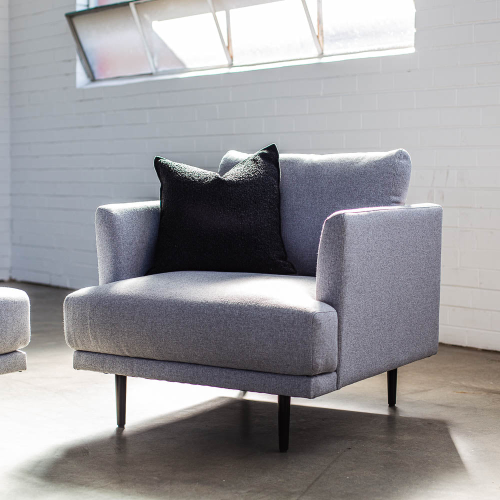 Online Warehouse Sale Aubrey Fabric Chair in Jazz Grey