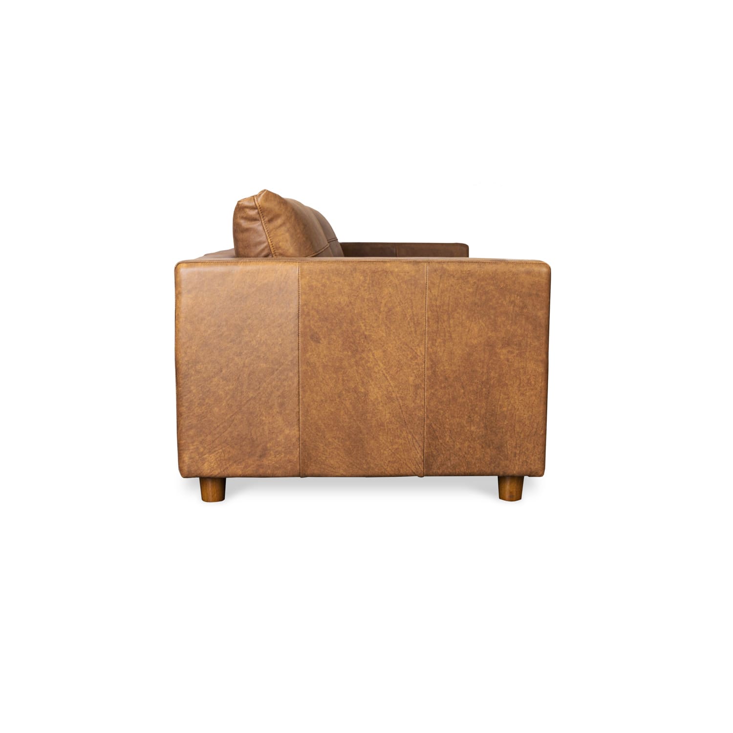 Online Warehouse Sale Barcelona Leather 3 Seat Sofa in Brumby Natural