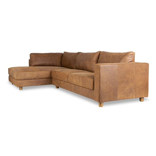 Barcelona Leather Left Side Facing Chaise Lounge | Secret Sofa