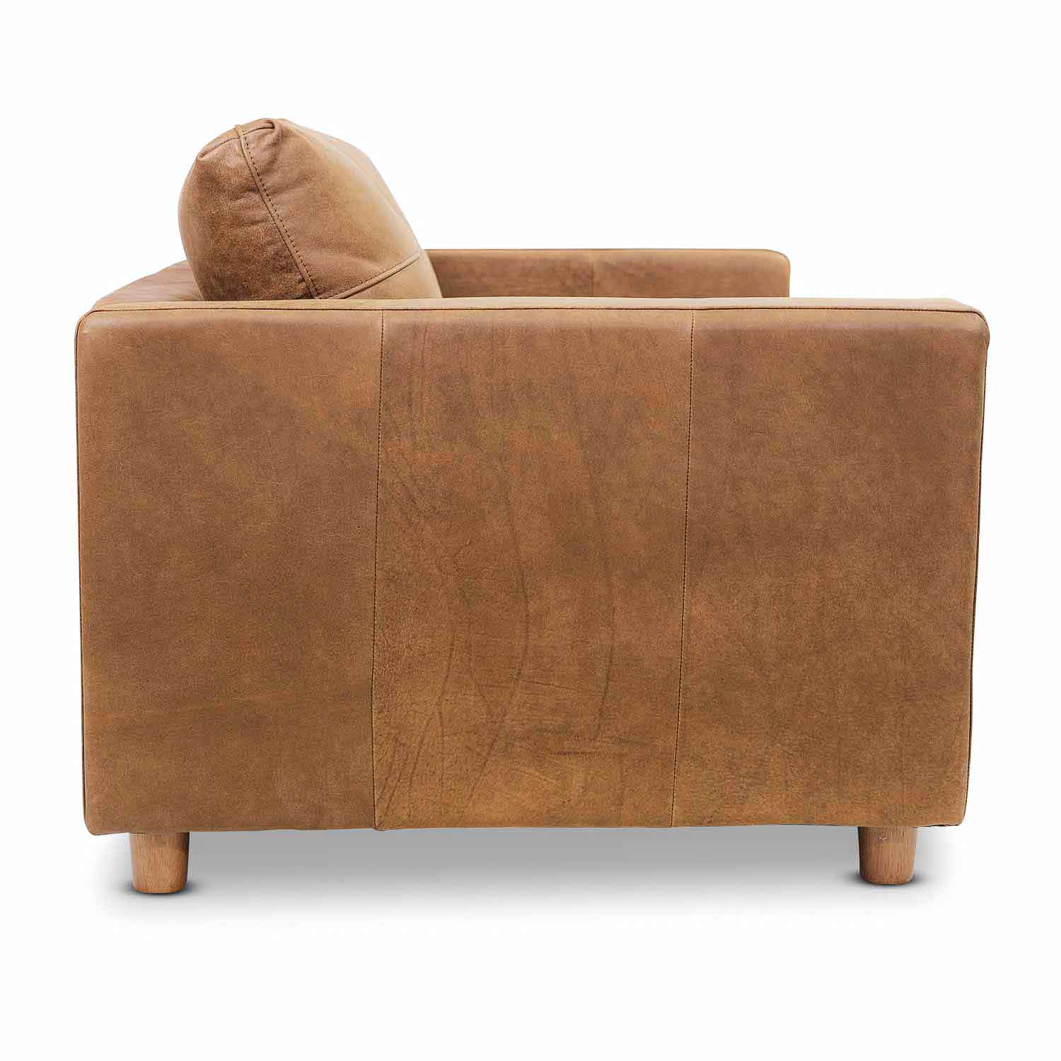 Online Warehouse Sale Barcelona Leather 2.5 Seat Sofa in Brumby Natural