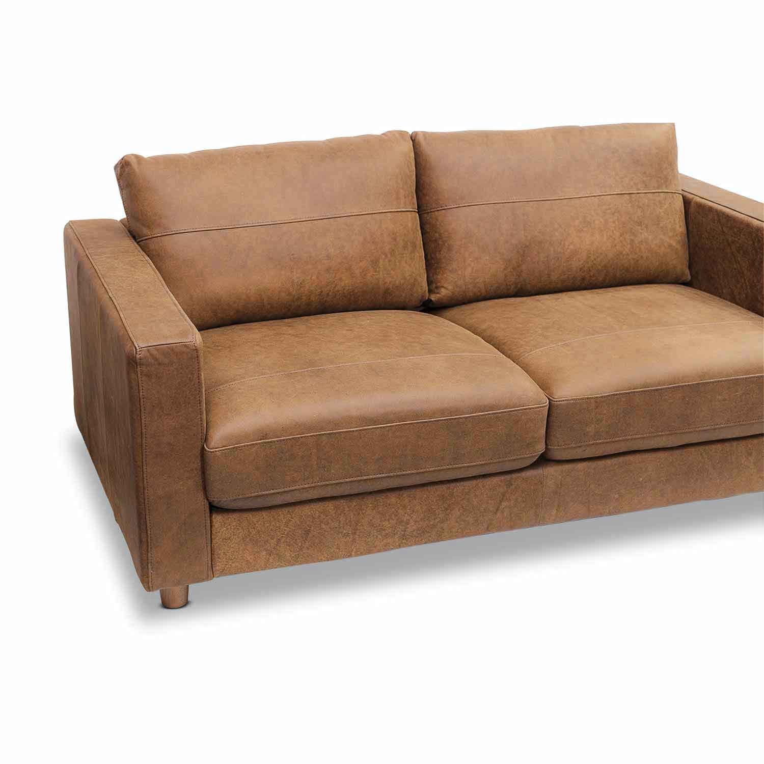 Online Warehouse Sale Barcelona Leather 2.5 Seat Sofa in Brumby Natural