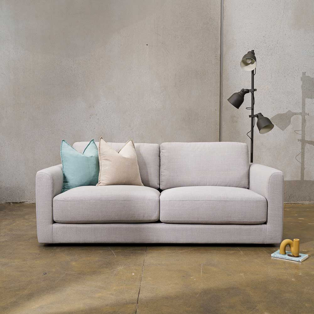 Online Warehouse Sale Bella Fabric 3 Seat Sofa in Montego Pewter