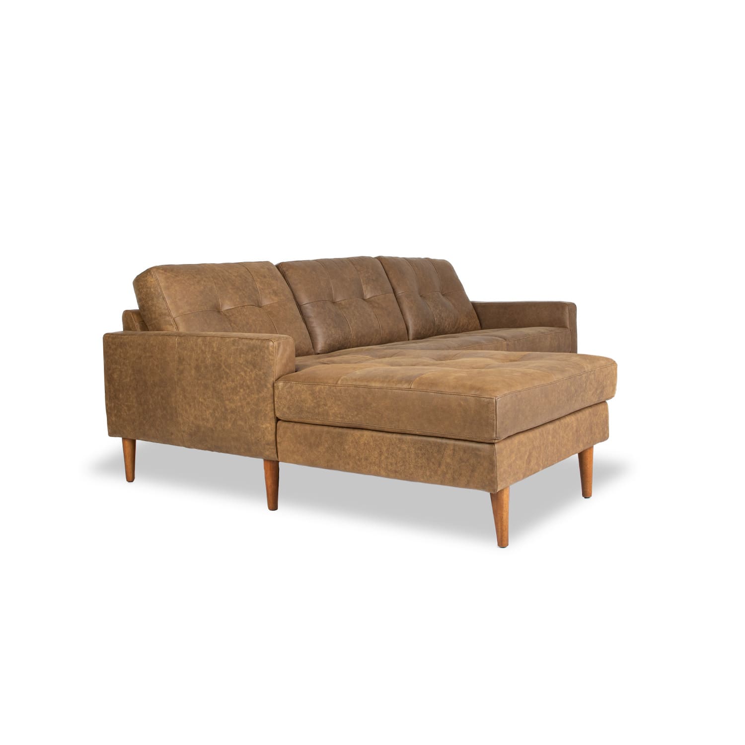 Online Warehouse Sale Classic Leather Left Side Facing Chaise Lounge in Brumby Natural