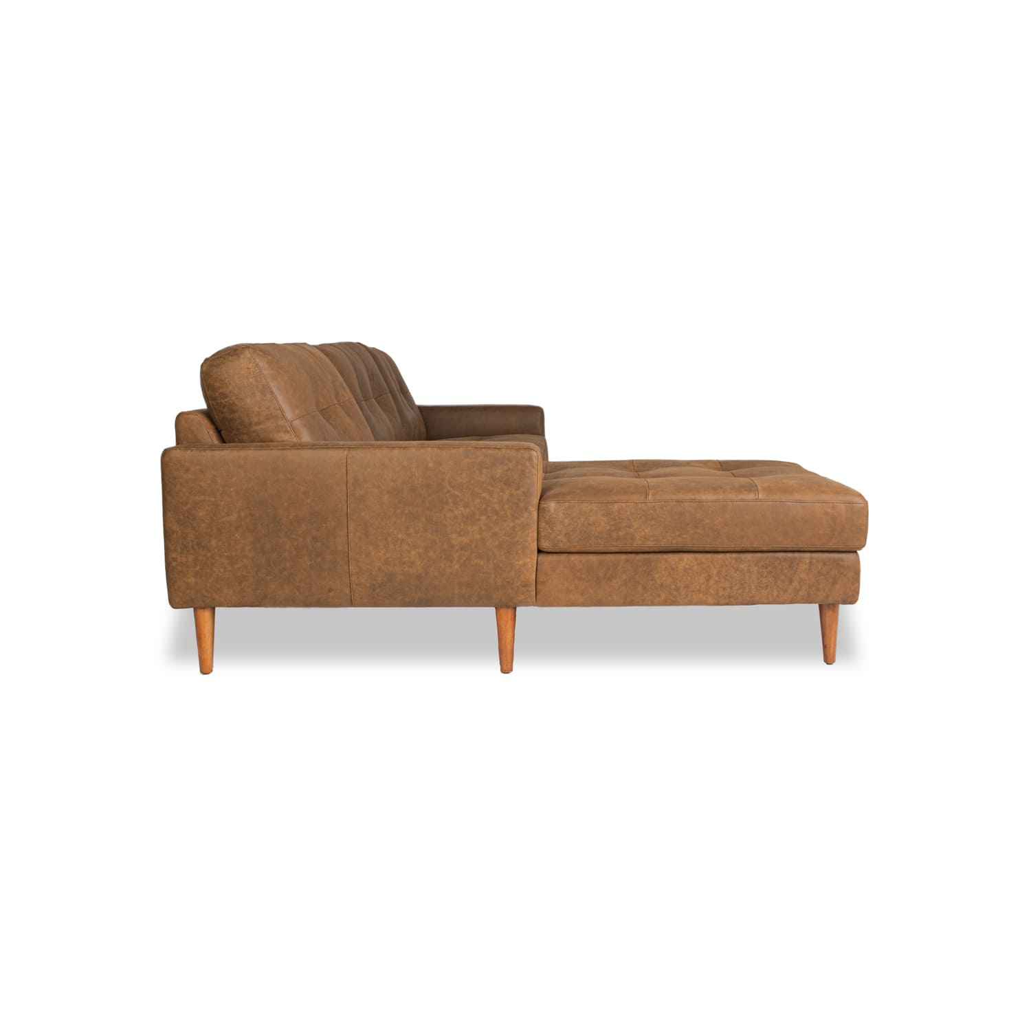 Online Warehouse Sale Classic Leather Left Side Facing Chaise Lounge in Brumby Natural