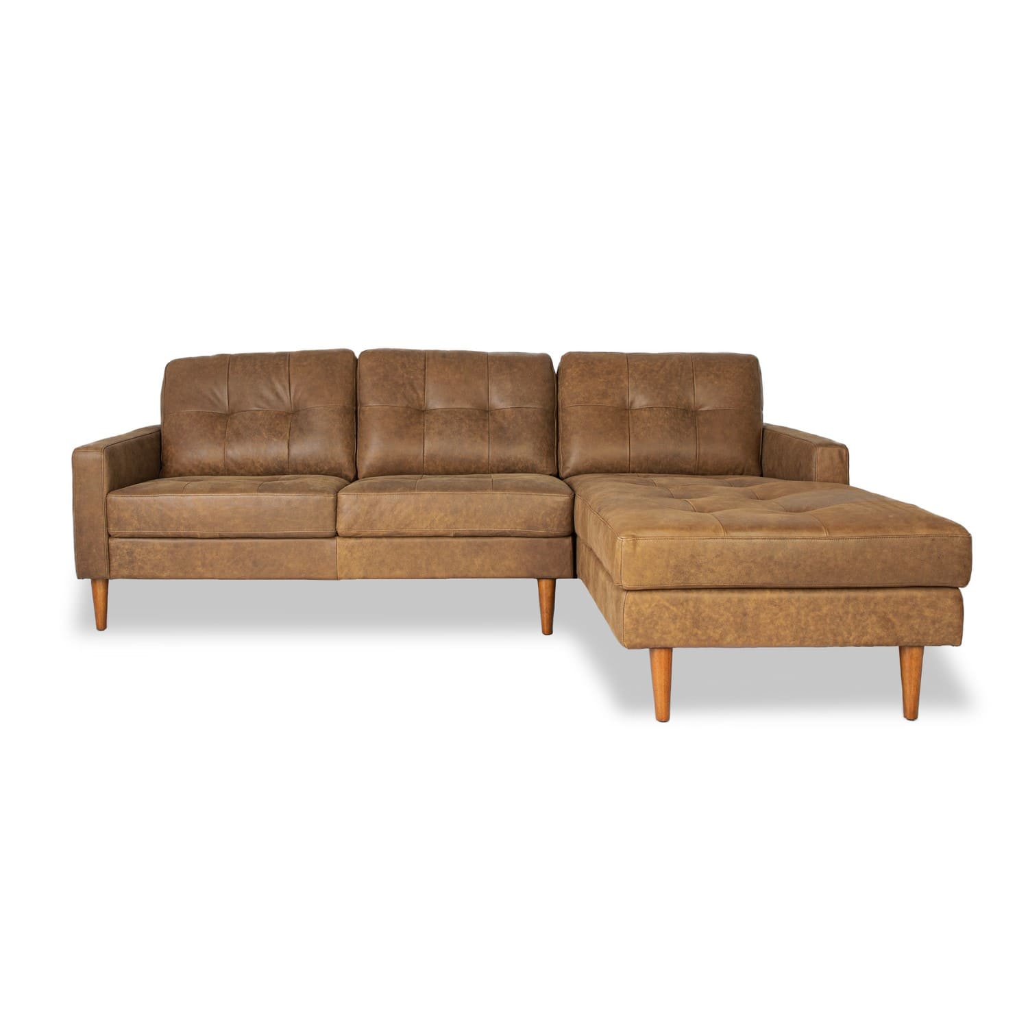 Online Warehouse Sale Classic Leather Right Side Facing Chaise Lounge in Brumby Natural