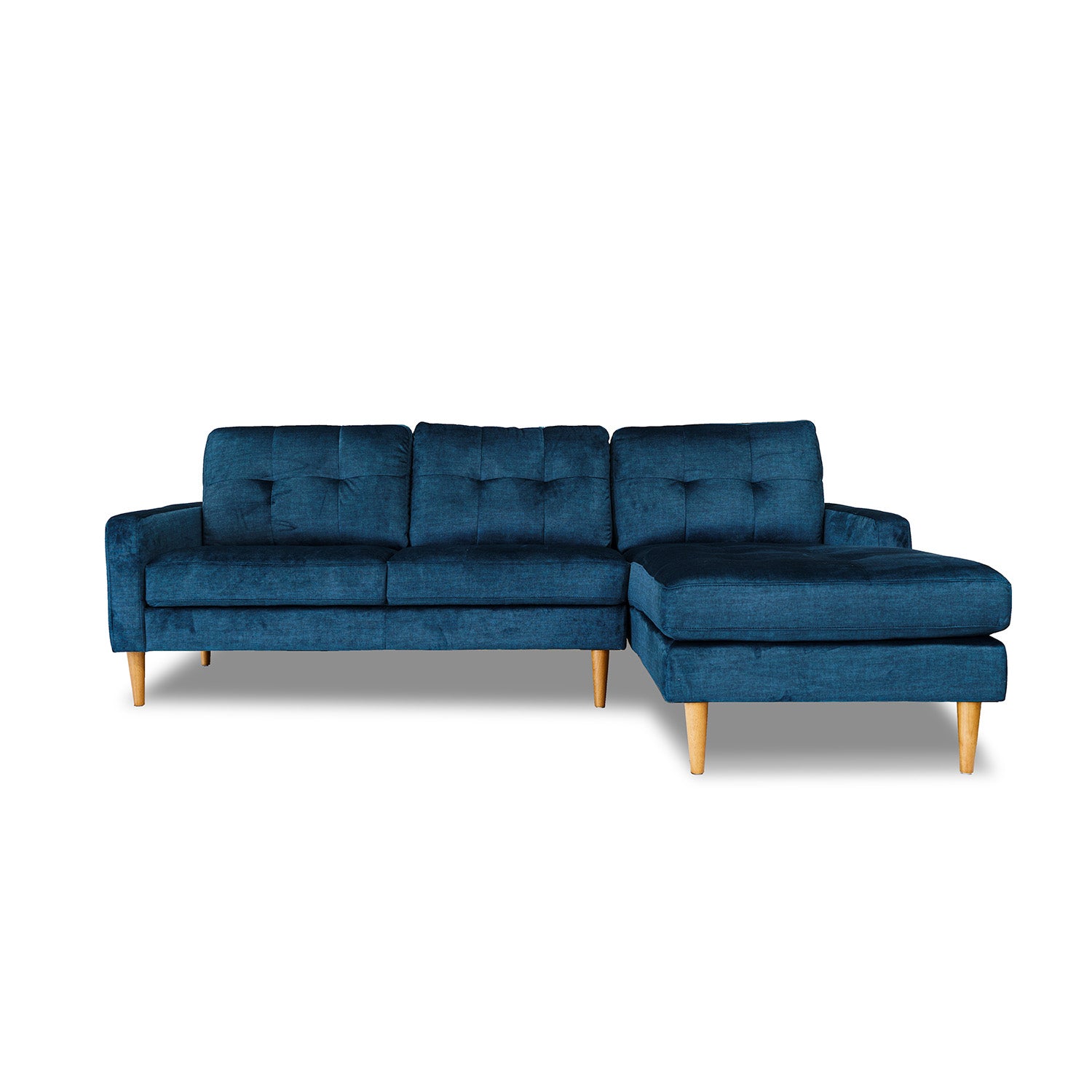 Classic Vogue Velvet Right Side Facing Chaise Lounge