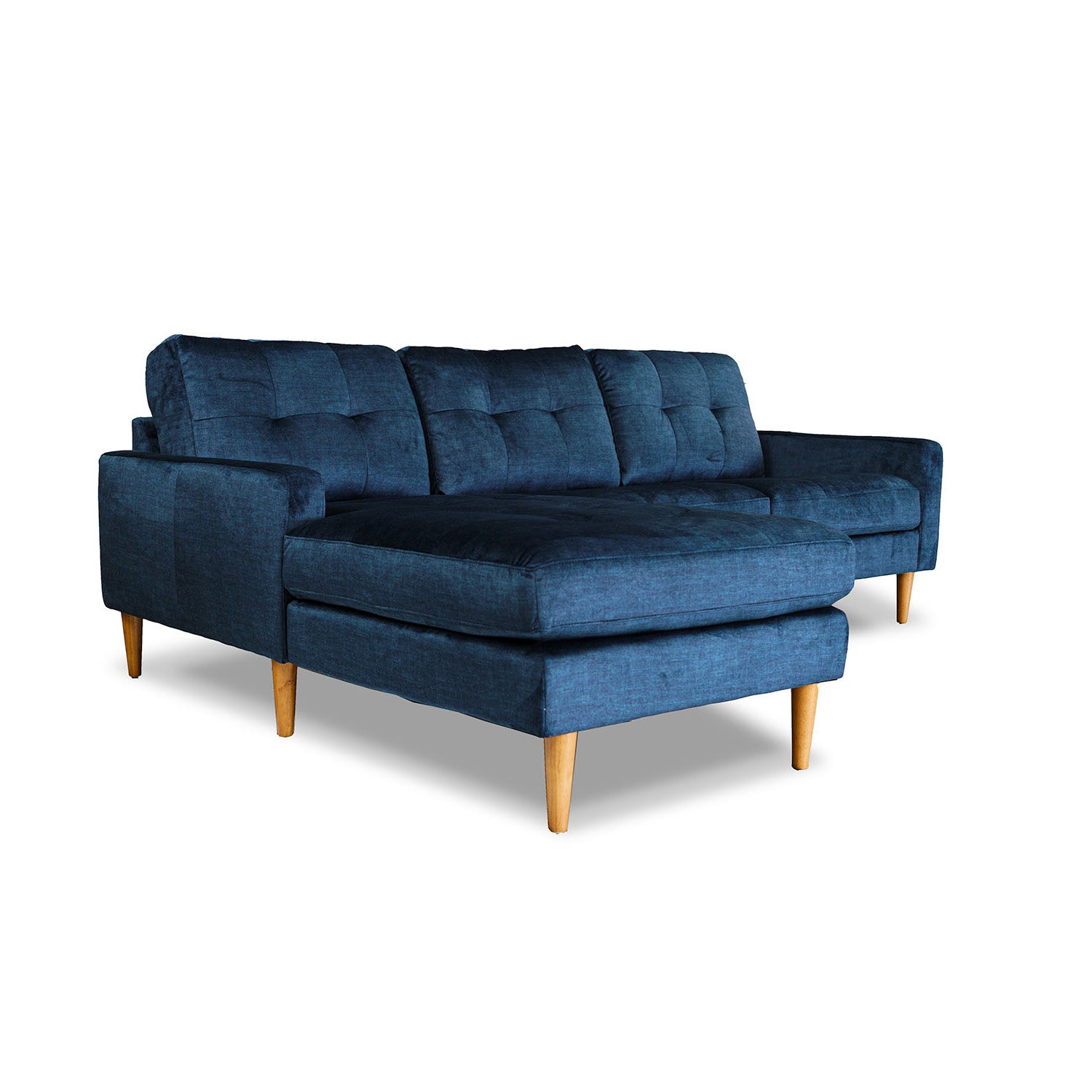 Classic Vogue Velvet Left Side Facing Chaise Lounge