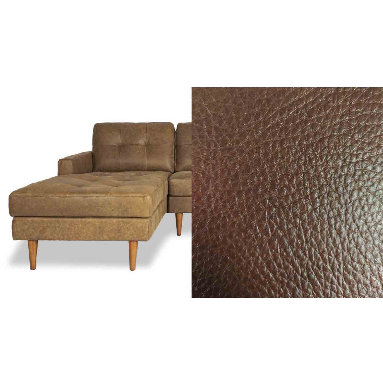 Classic Leather Right Side Facing Chaise Lounge