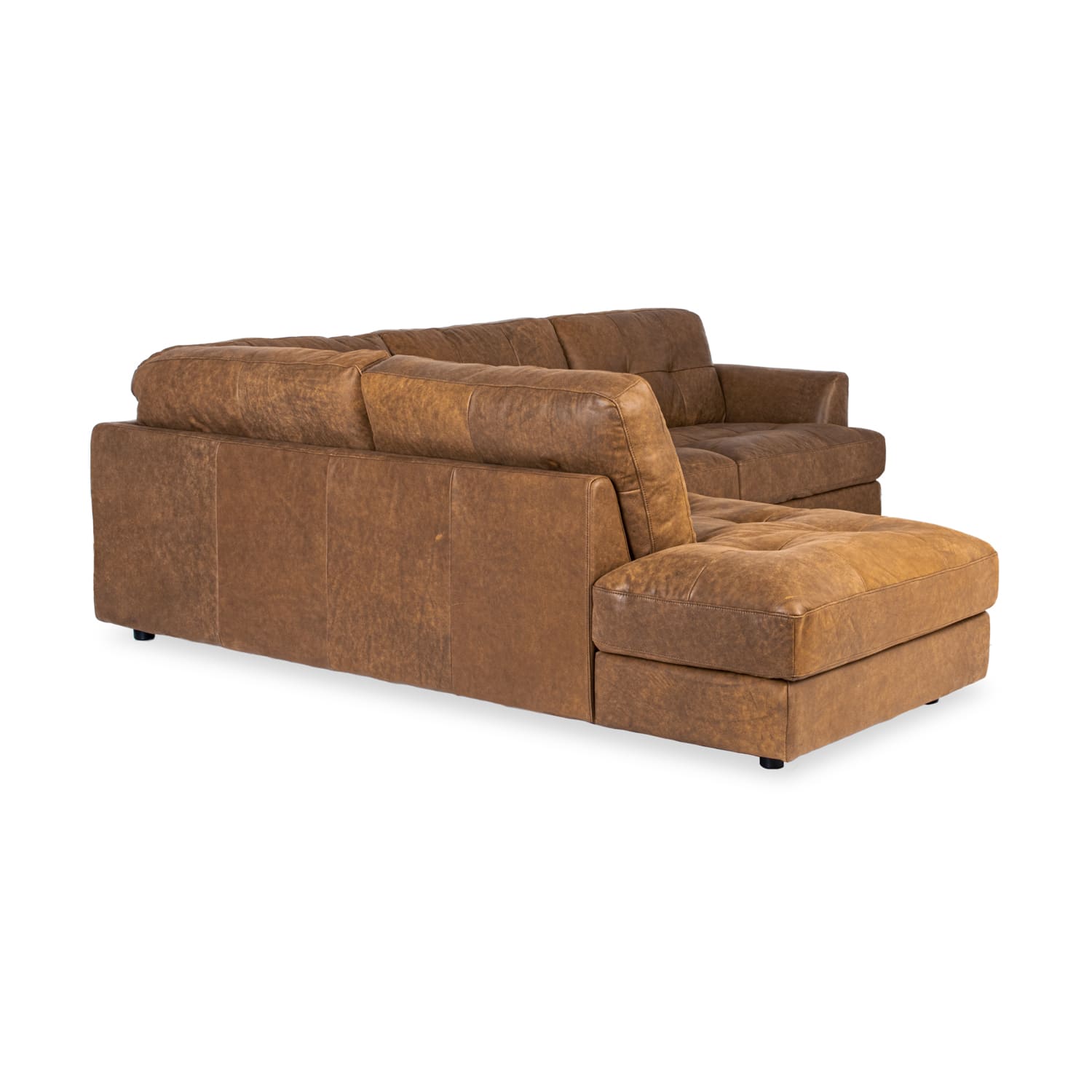 Online Warehouse Sale Harmony Leather Left Side Facing Chaise Lounge in Brumby Natural