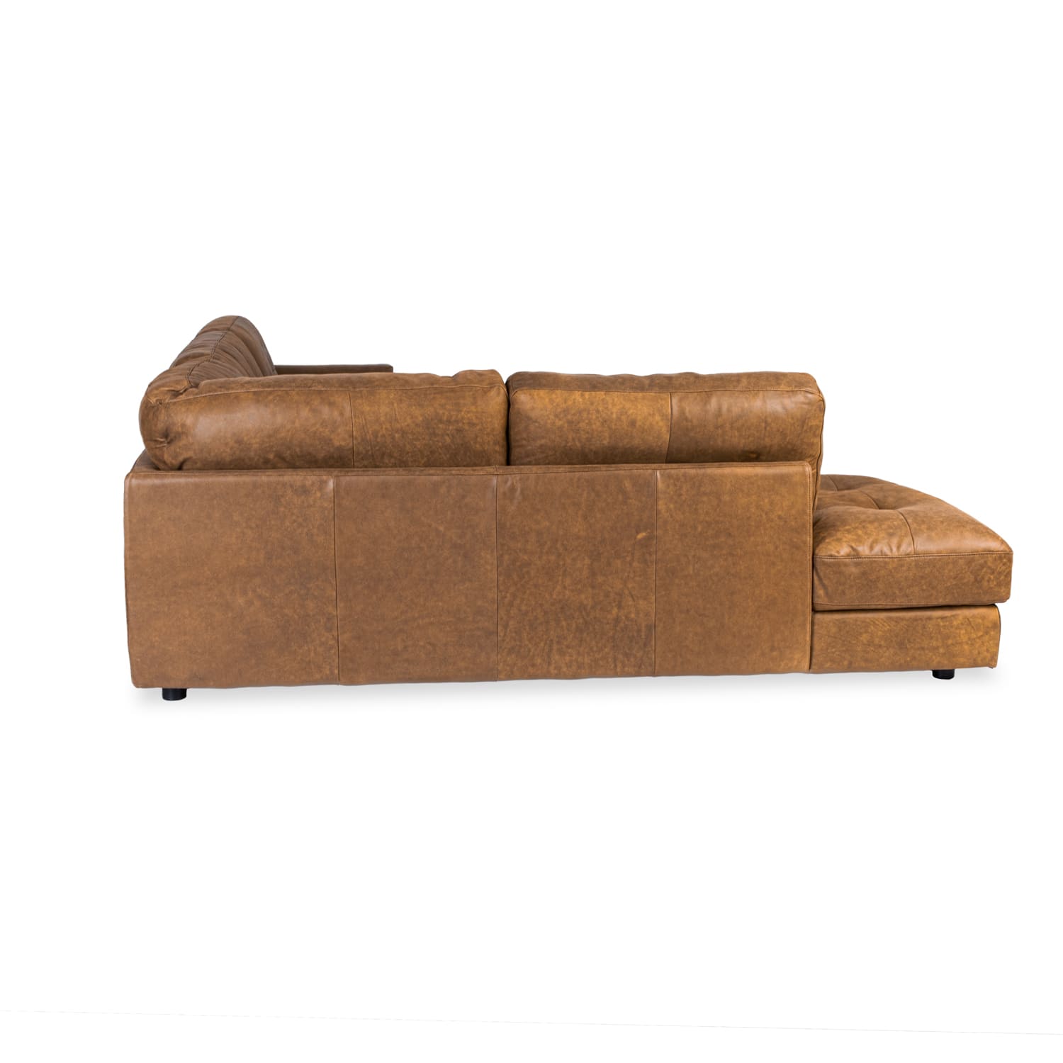 Online Warehouse Sale Harmony Leather Left Side Facing Chaise Lounge in Brumby Natural