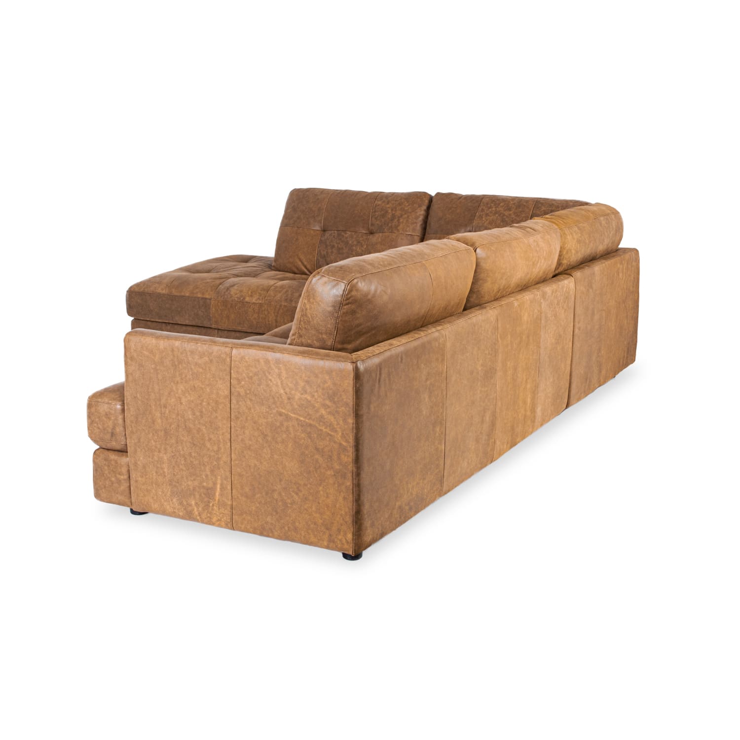 Online Warehouse Sale Harmony Leather Left Side Facing Chaise Lounge in Brumby Natural