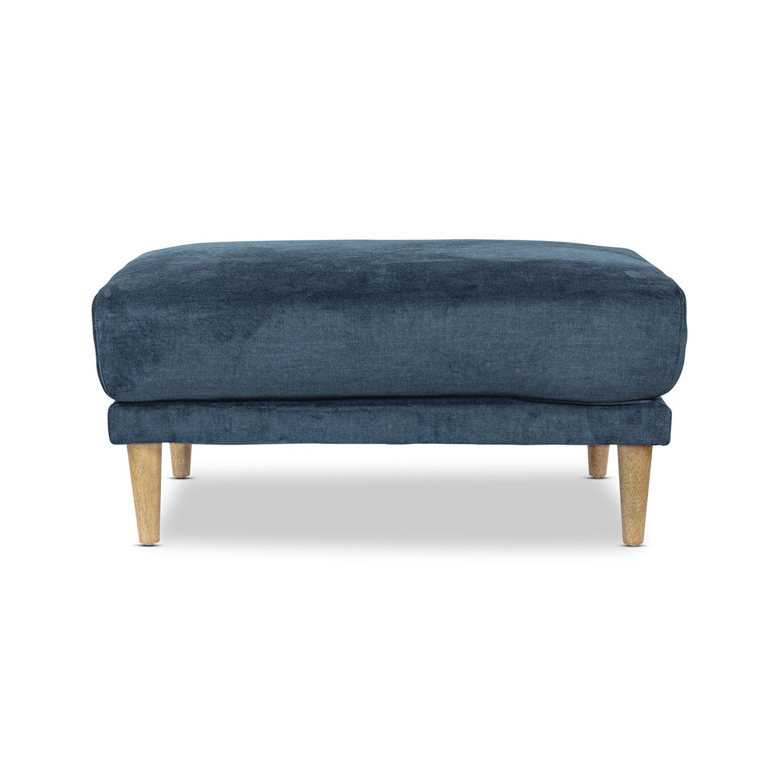 Online Warehouse Sale Marie Vogue Velvet Large Ottoman in Vogue Ocean