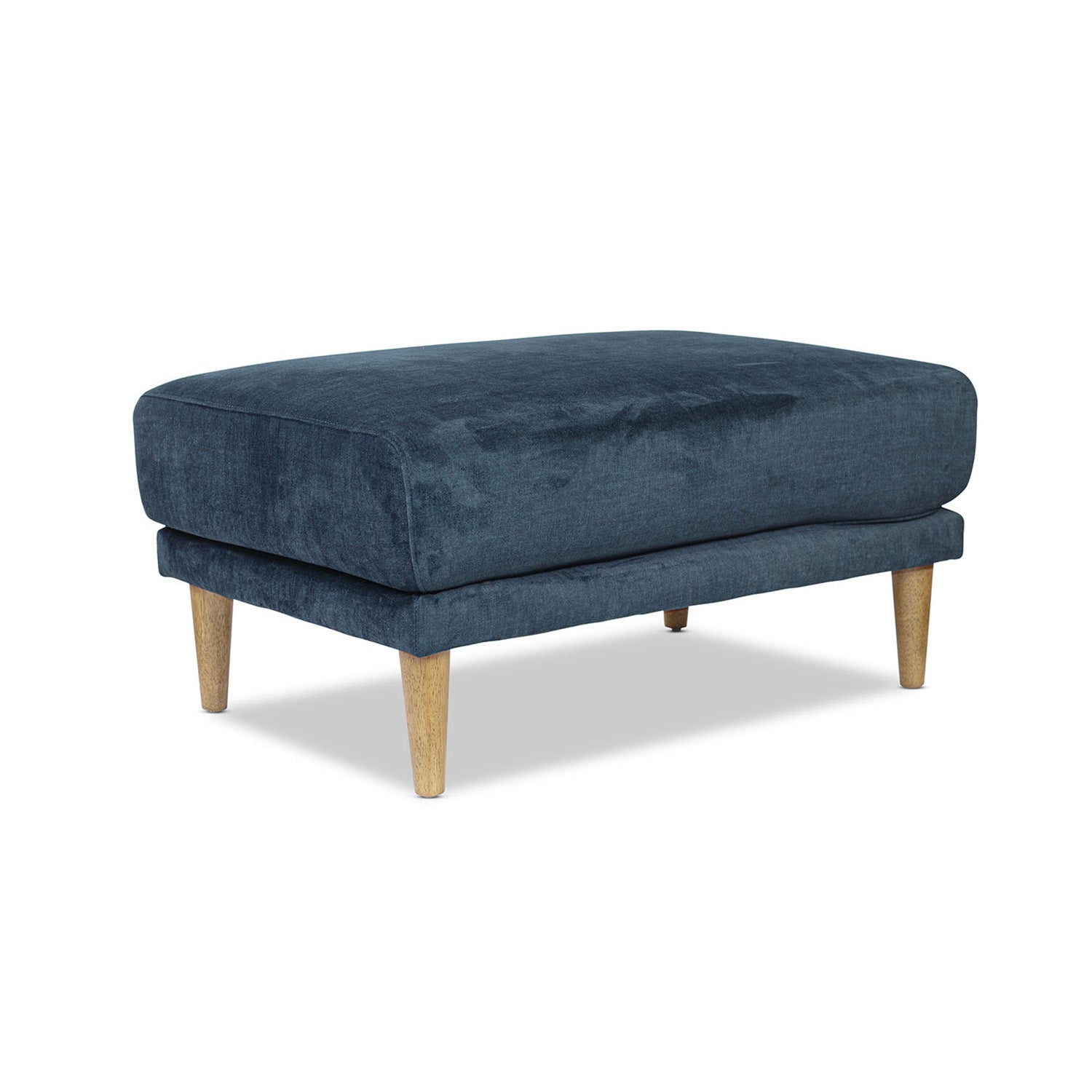 Online Warehouse Sale Marie Vogue Velvet Large Ottoman in Vogue Ocean