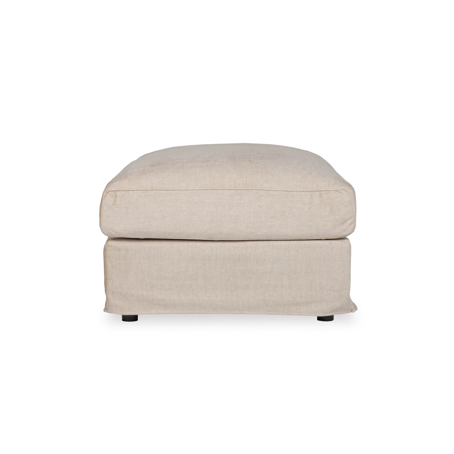 Online Warehouse Sale Janson Vogue Velvet Small Ottoman in Vogue Cream