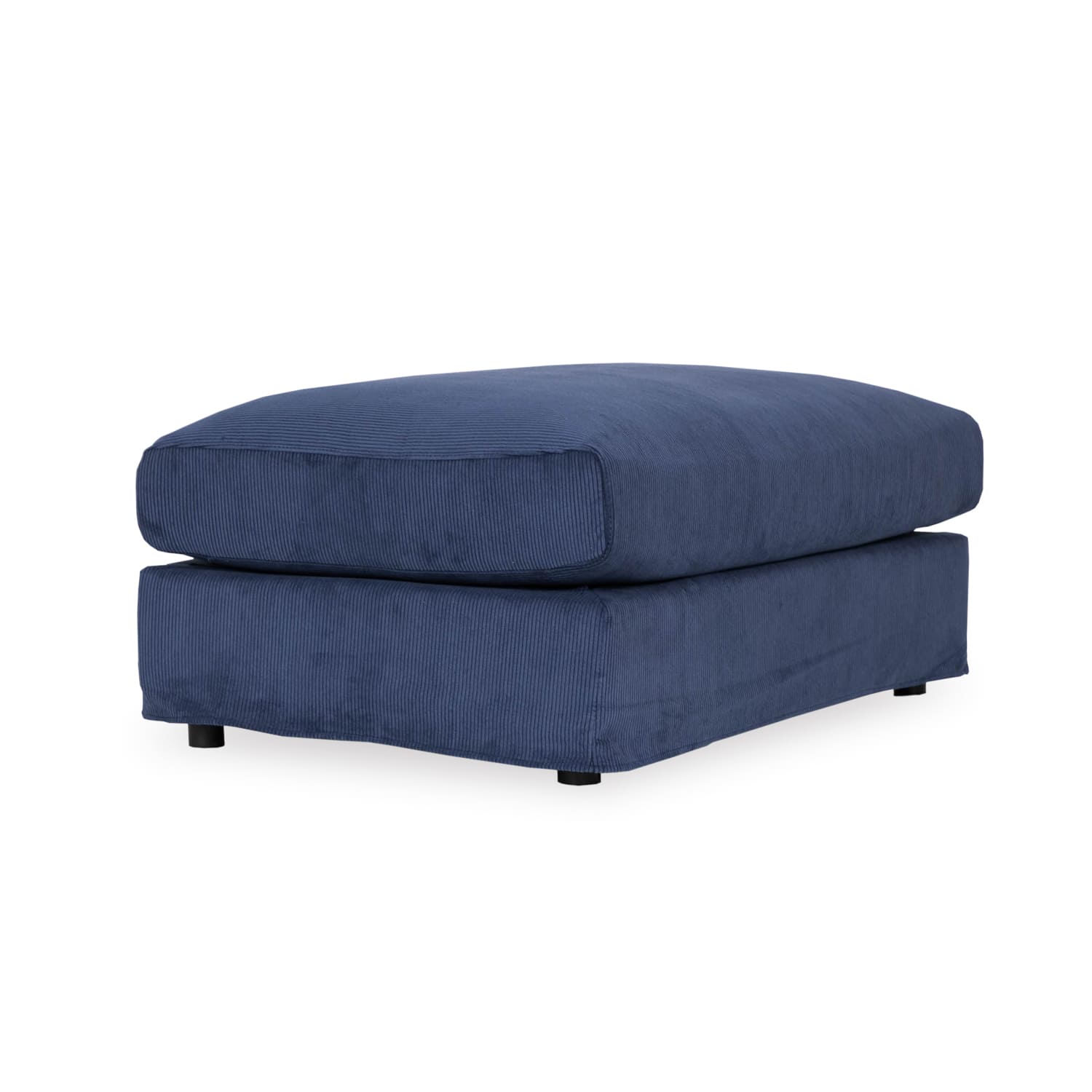 Janson Corduroy Small (3 Seat) Ottoman in Encore Ink