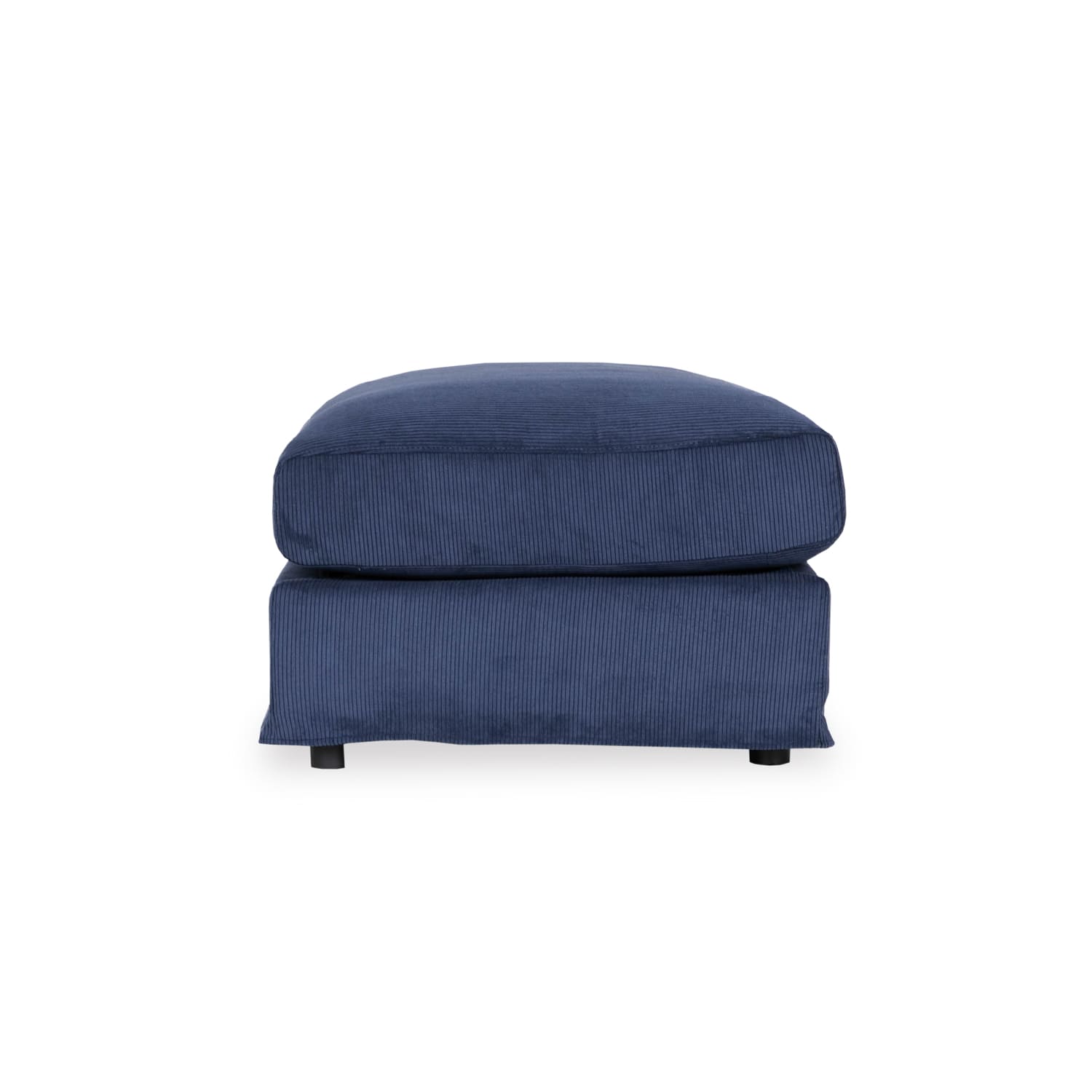 Janson Corduroy Large (4 Seat) Ottoman in Encore Ink