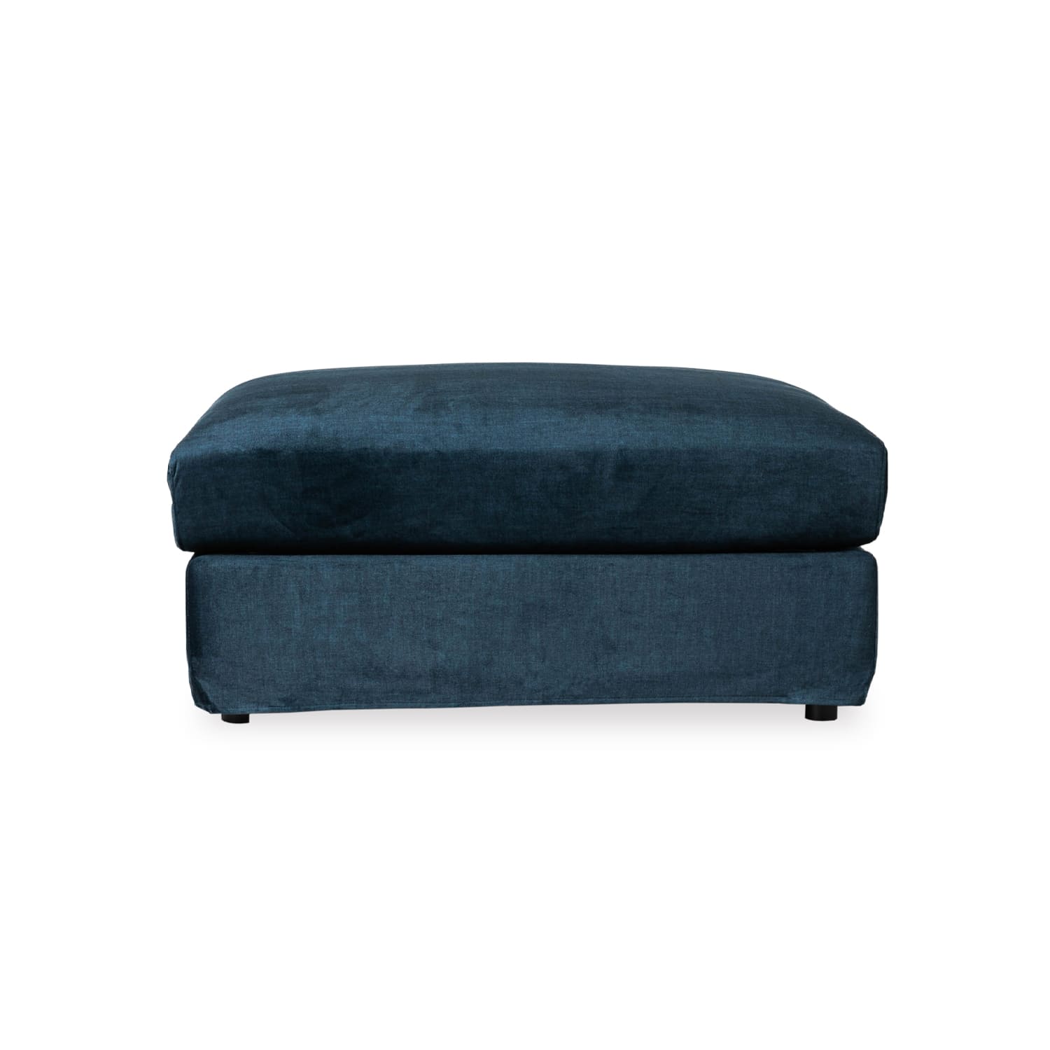 Online Warehouse Sale Janson Vogue Velvet Small Ottoman in Vogue Ocean