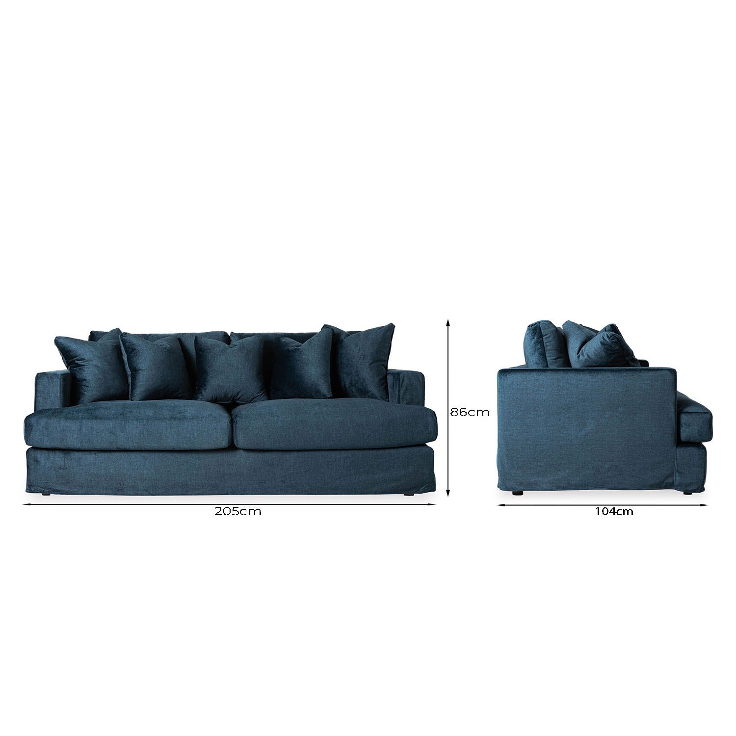 Janson Vogue Velvet 3 Seat Sofa