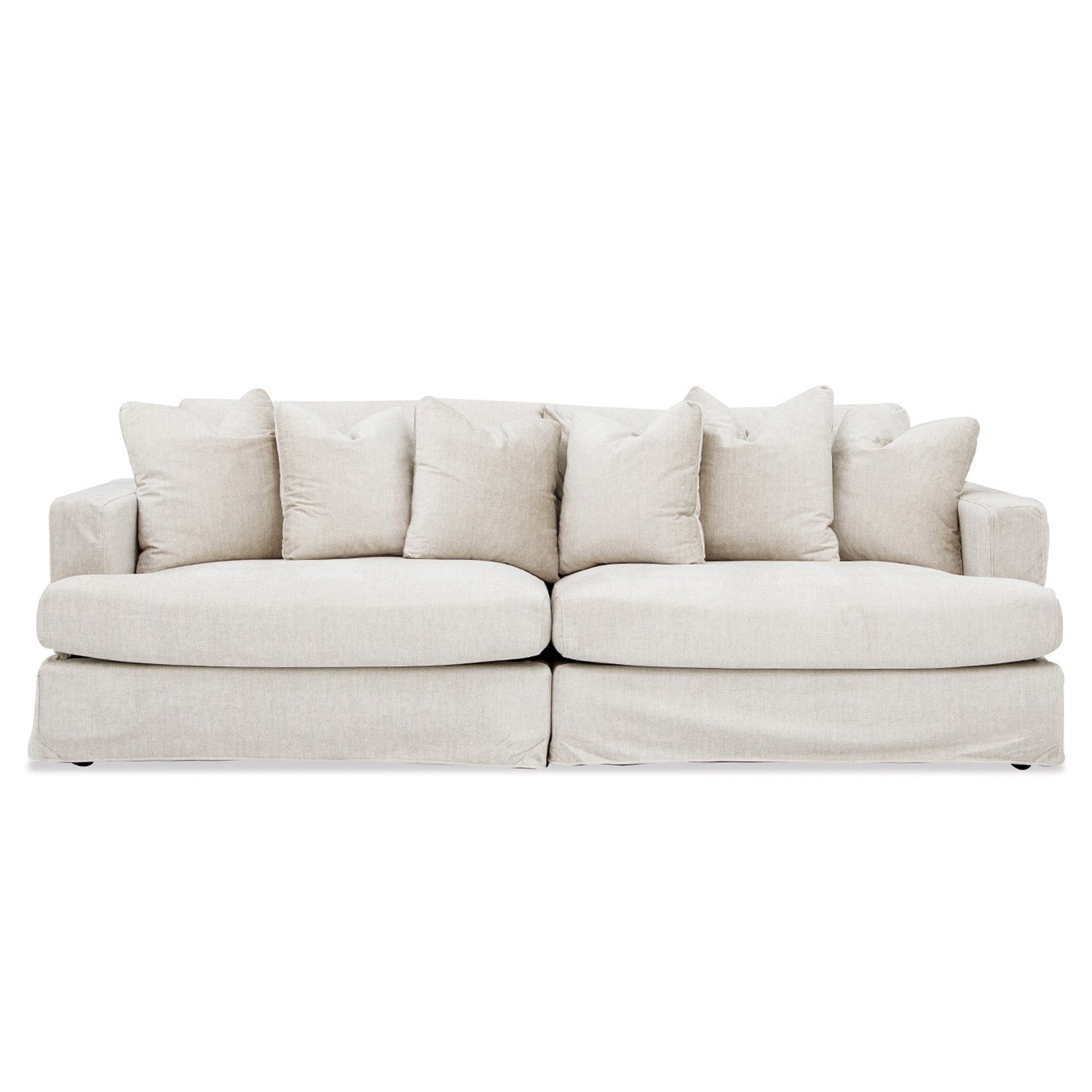 Online Warehouse Sale Janson Vogue Velvet 4 Seat Sofa in Vogue Cream