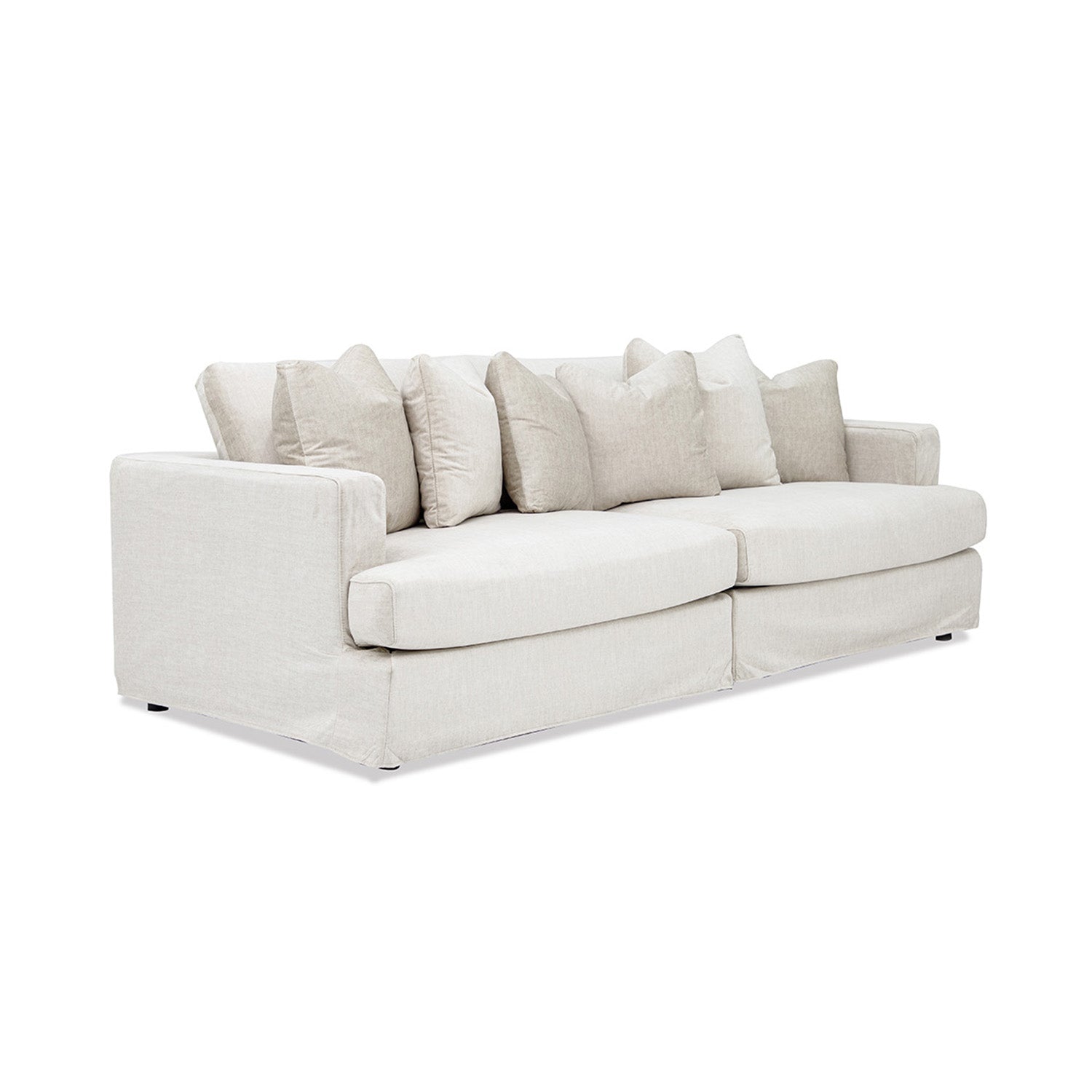 Online Warehouse Sale Janson Vogue Velvet 4 Seat Sofa in Vogue Cream