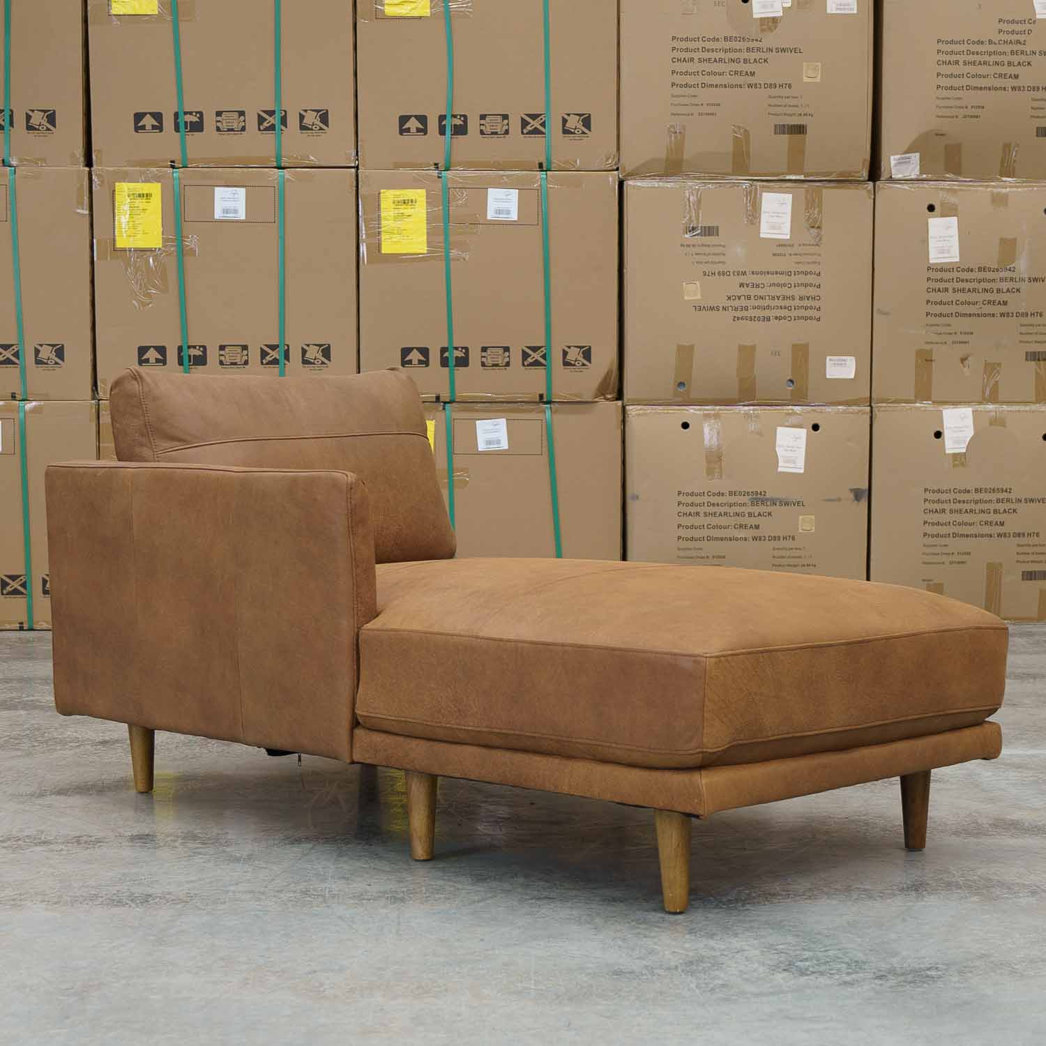 Imperfect Jordie 70 Left Arm Chaise in Brumby Natural