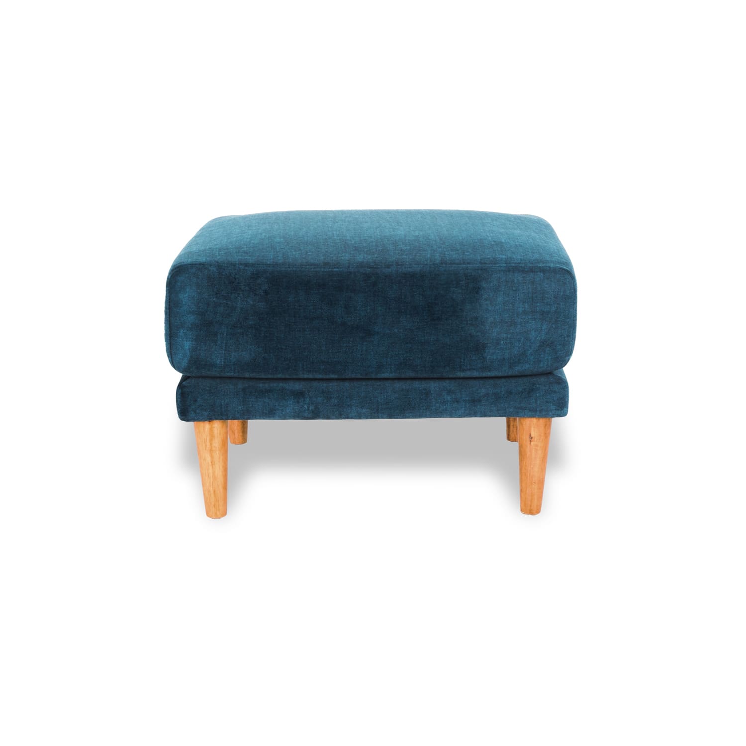 Online Warehouse Sale Marie Vogue Velvet Small Ottoman in Vogue Ocean