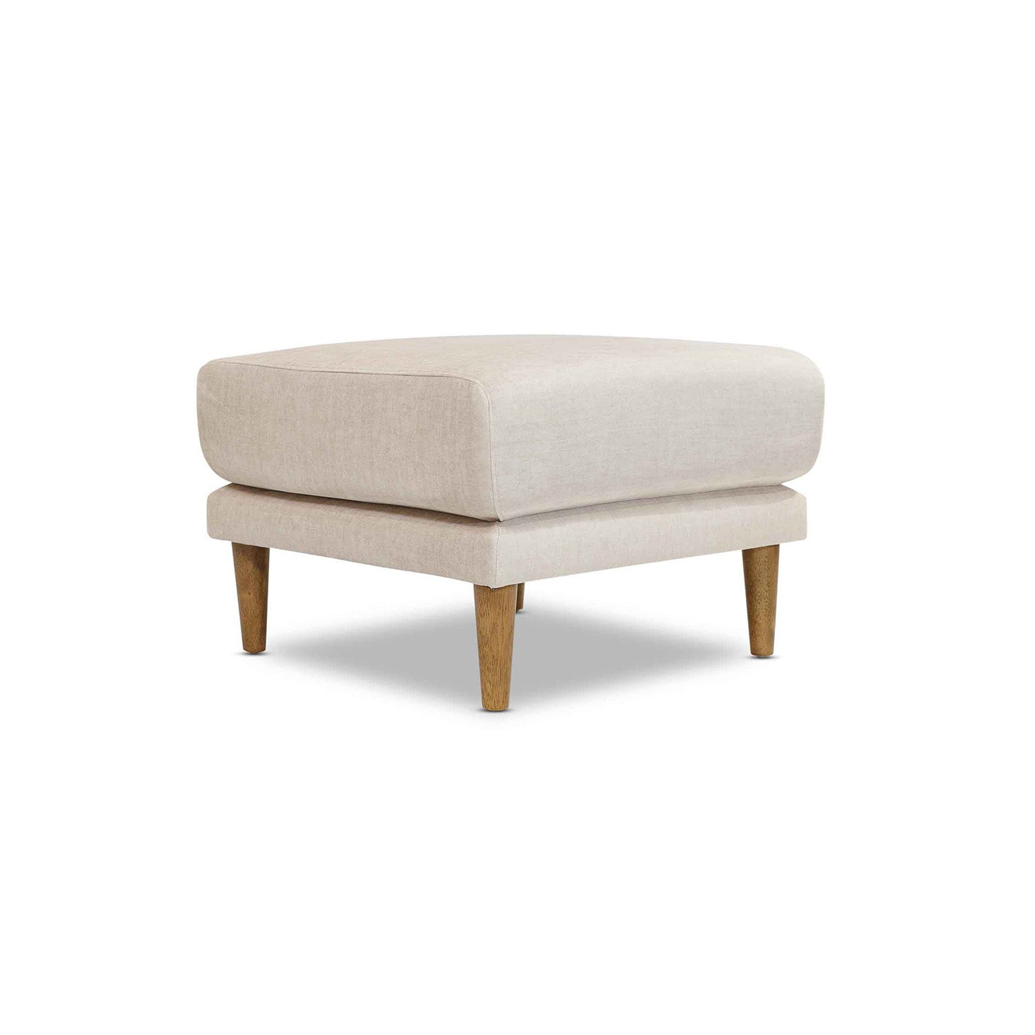 Online Warehouse Sale Marie Vogue Velvet Small Ottoman in Vogue Cream