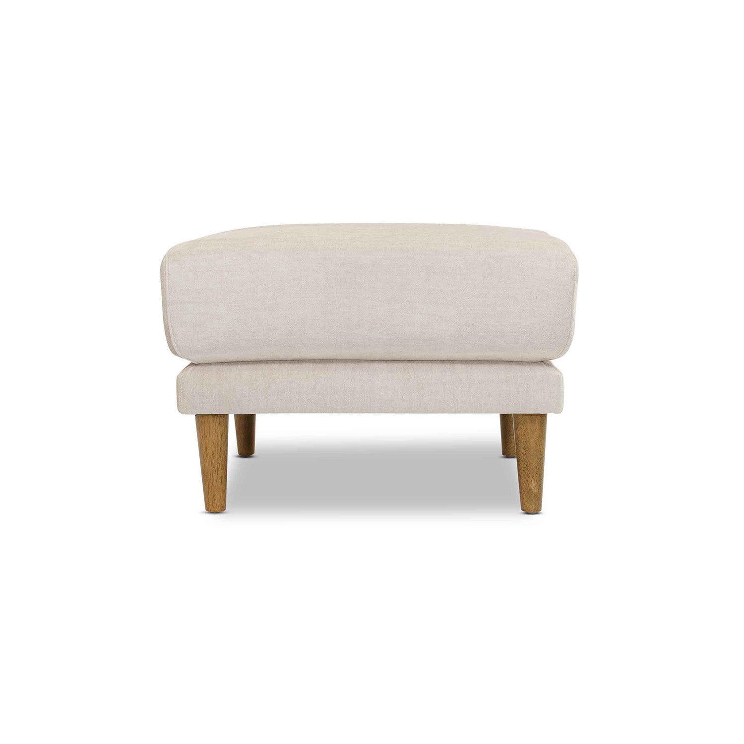 Online Warehouse Sale Marie Vogue Velvet Small Ottoman in Vogue Cream