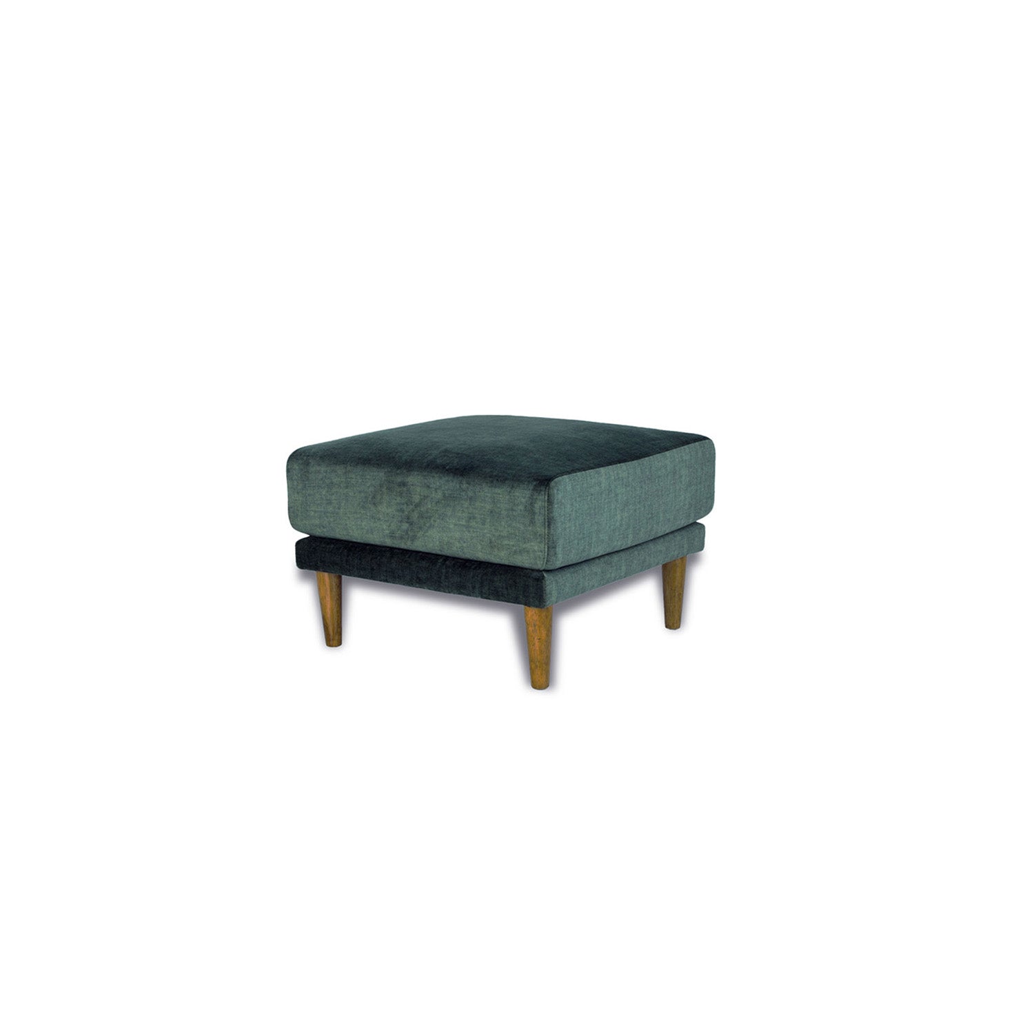 Online Warehouse Sale Marie Vogue Velvet Small Ottoman in Vogue Moss