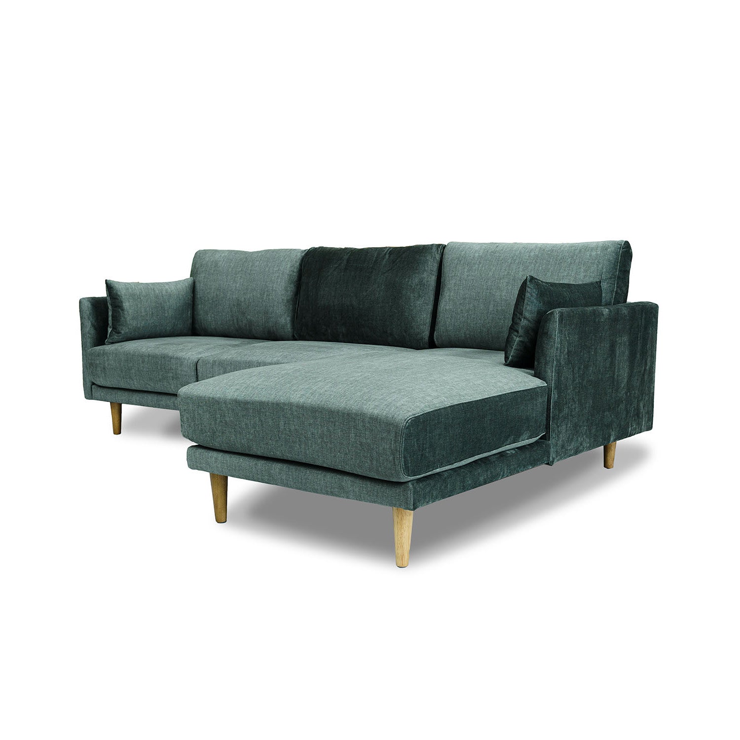 Marie Vogue Velvet Right Side Facing Chaise Lounge