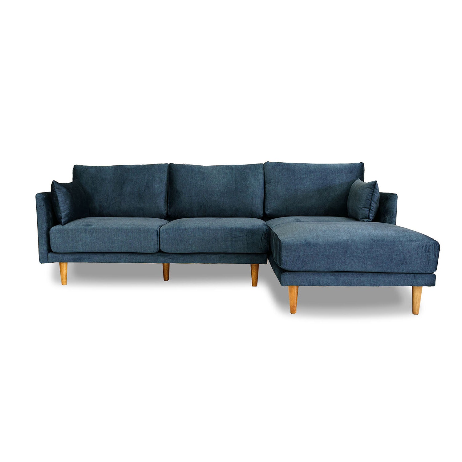 Online Warehouse Sale Marie Vogue Velvet Right Side Facing Chaise Lounge in Vogue Ocean