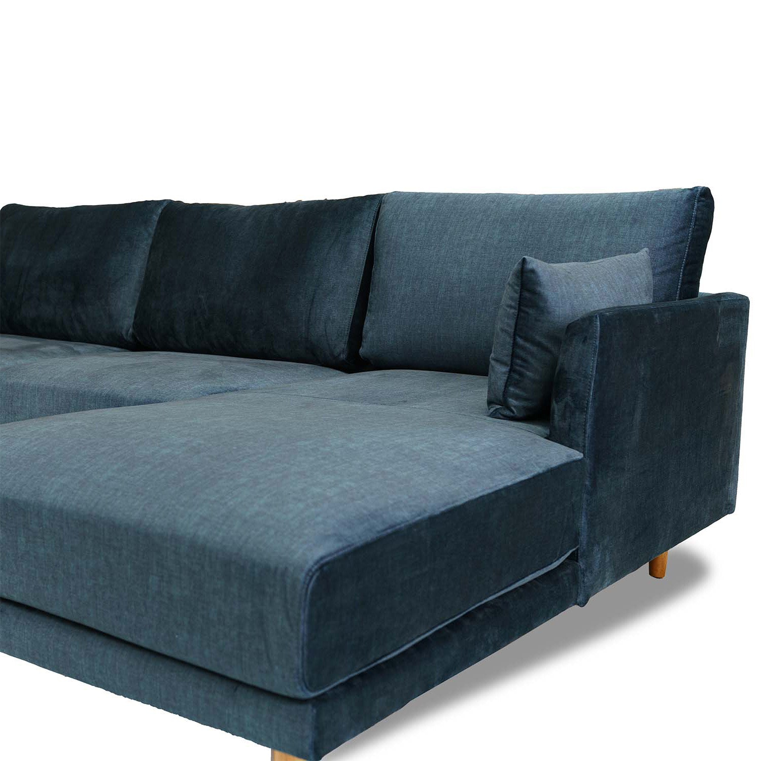 Online Warehouse Sale Marie Vogue Velvet Right Side Facing Chaise Lounge in Vogue Ocean