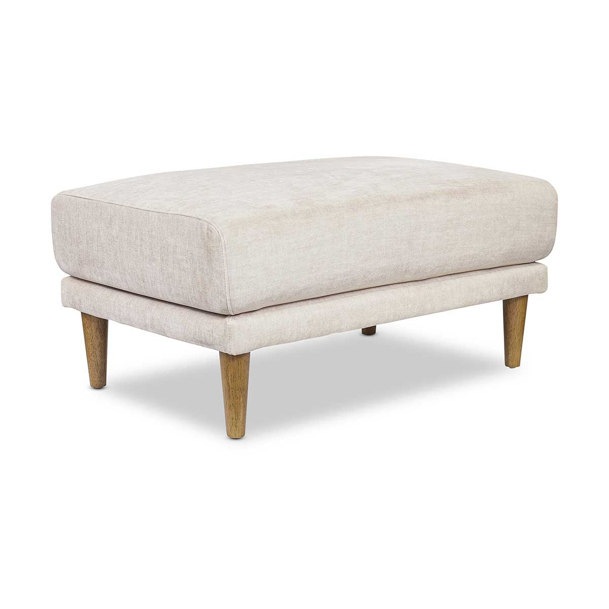 Online Warehouse Sale Marie Vogue Velvet Large Ottoman in Vogue Cream