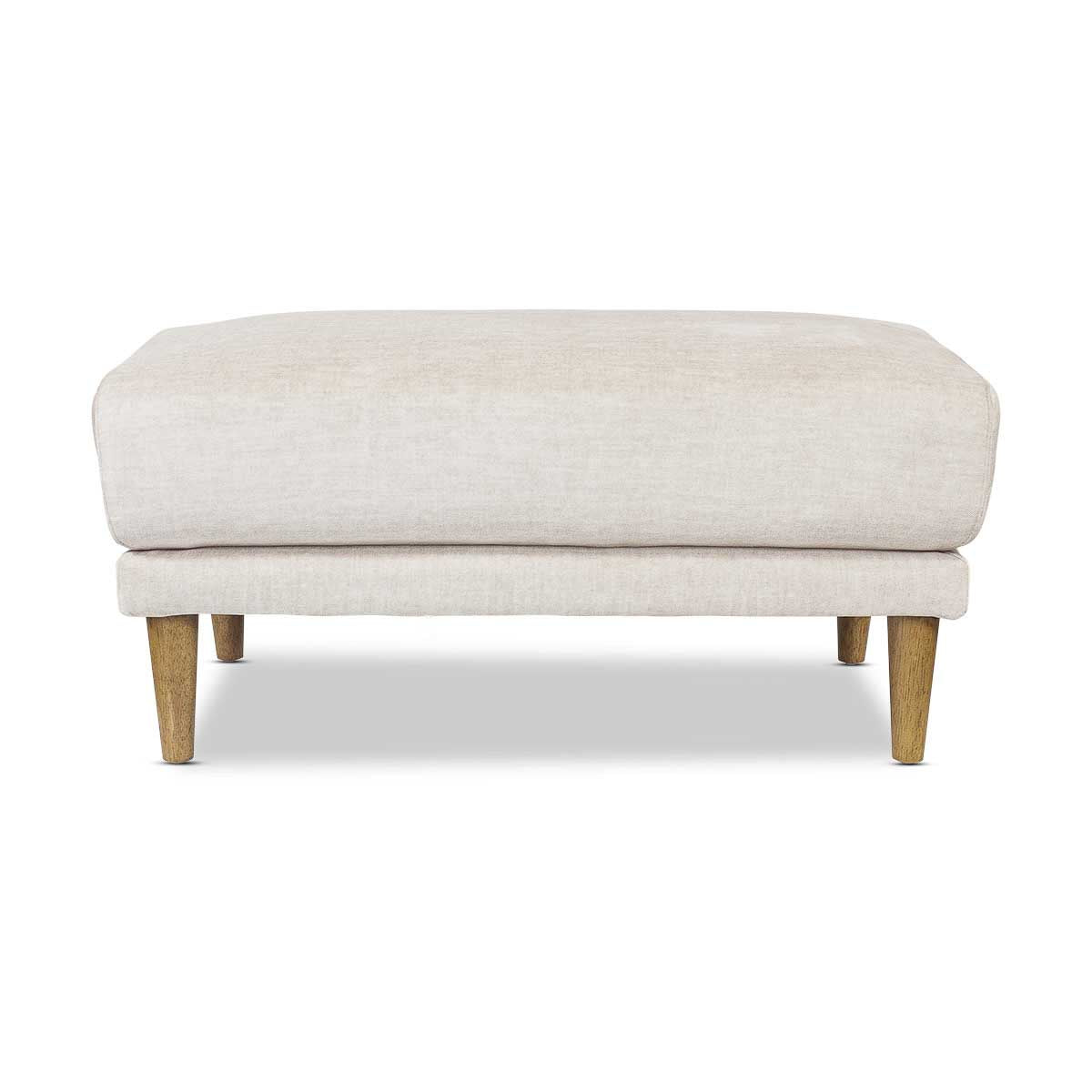 Online Warehouse Sale Marie Vogue Velvet Large Ottoman in Vogue Cream