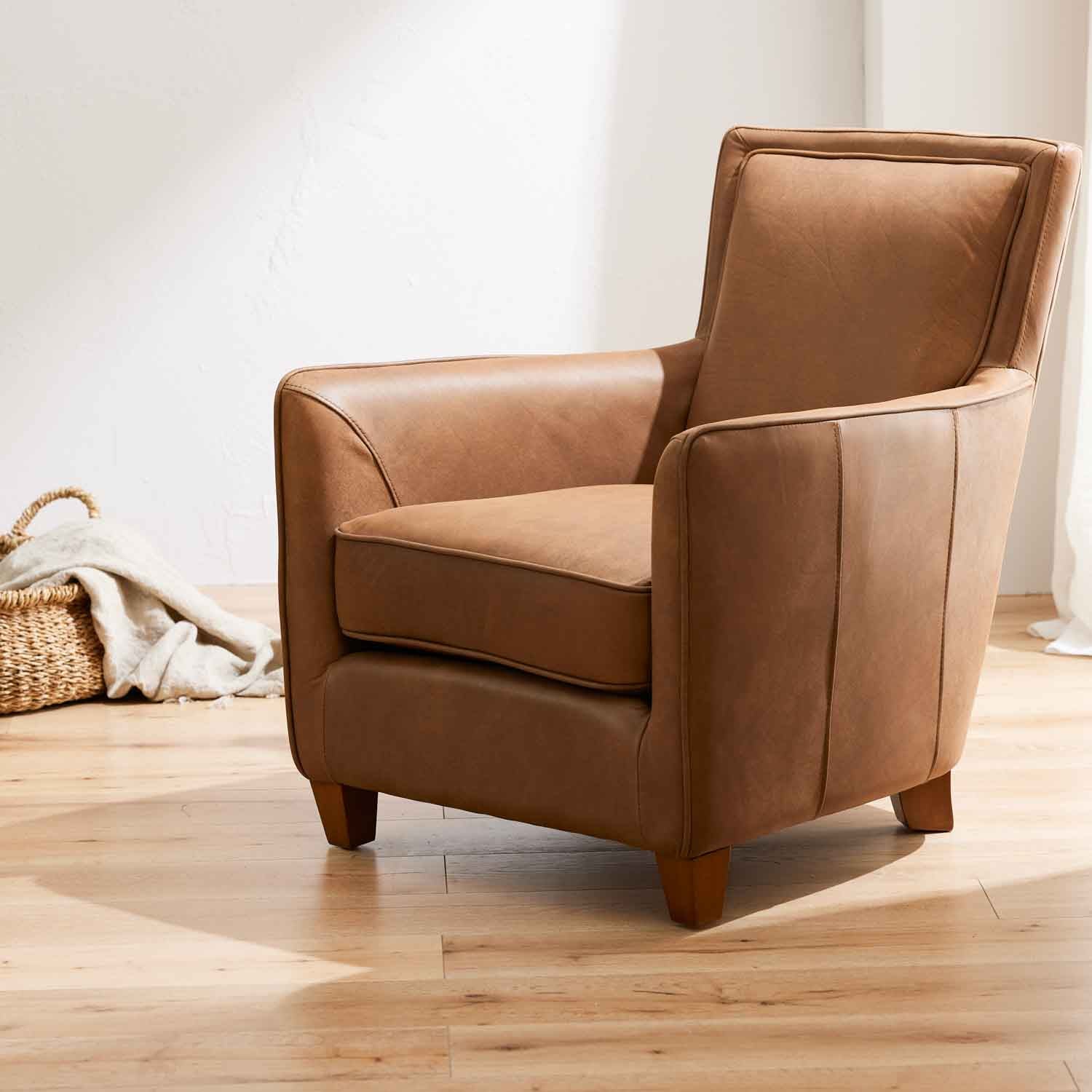 Online Warehouse Sale Monteray Leather Chair in Brumby Natural