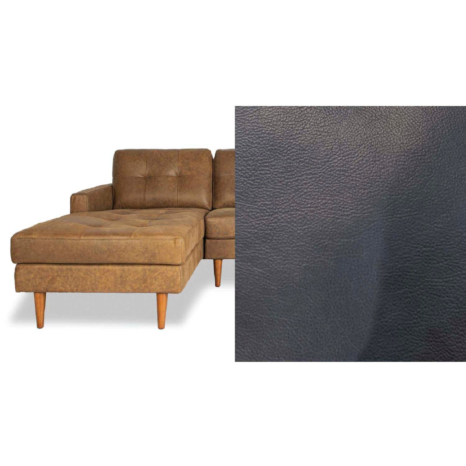 Classic Leather Right Side Facing Chaise Lounge