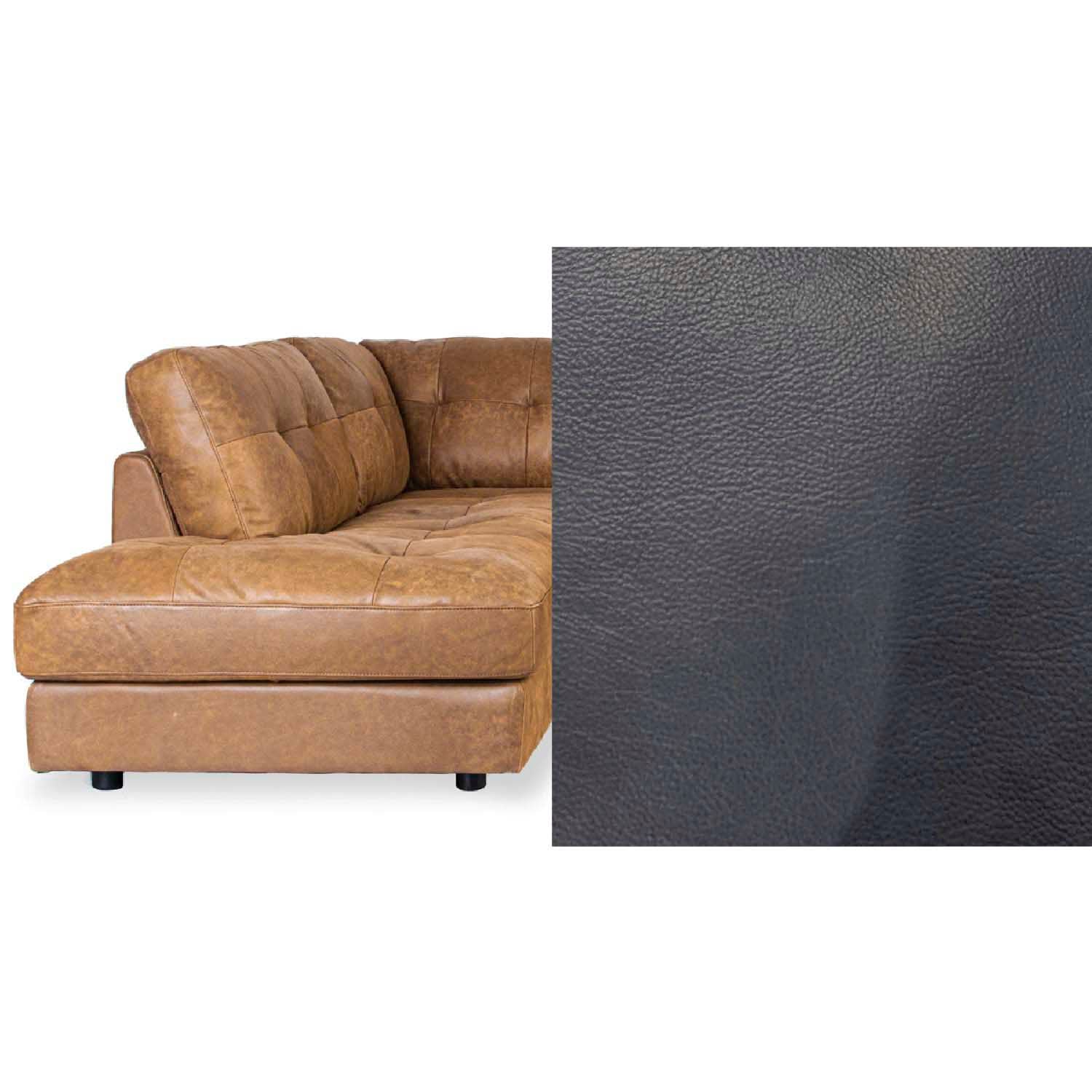 Harmony Leather Left Side Facing Chaise Lounge