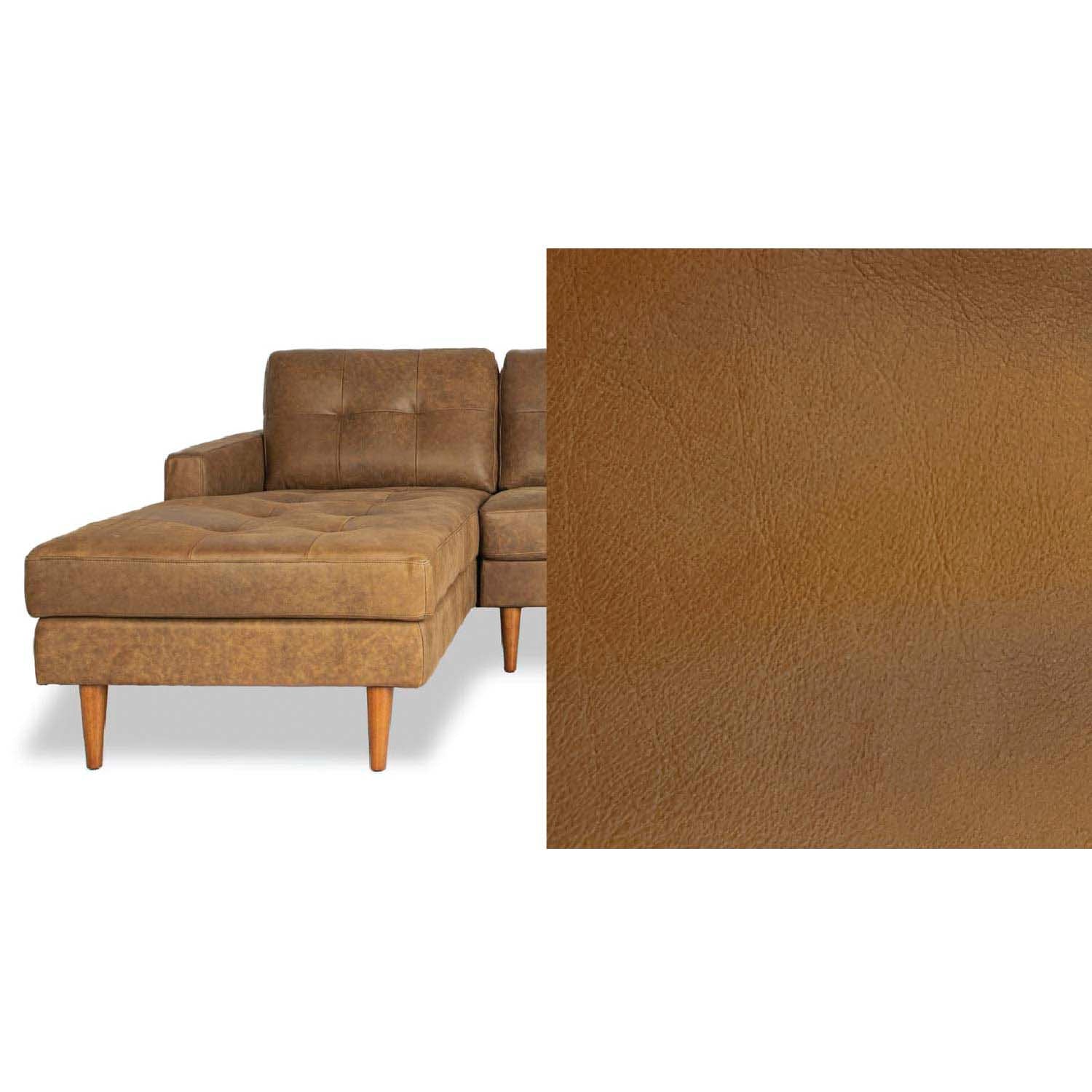 Classic Leather Right Side Facing Chaise Lounge