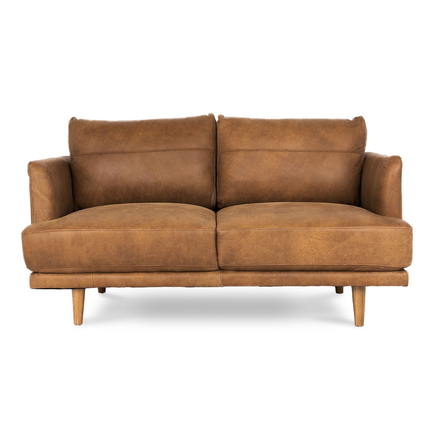 Online Warehouse Sale Ruby Leather 2 Seat Sofa in Brumby Natural