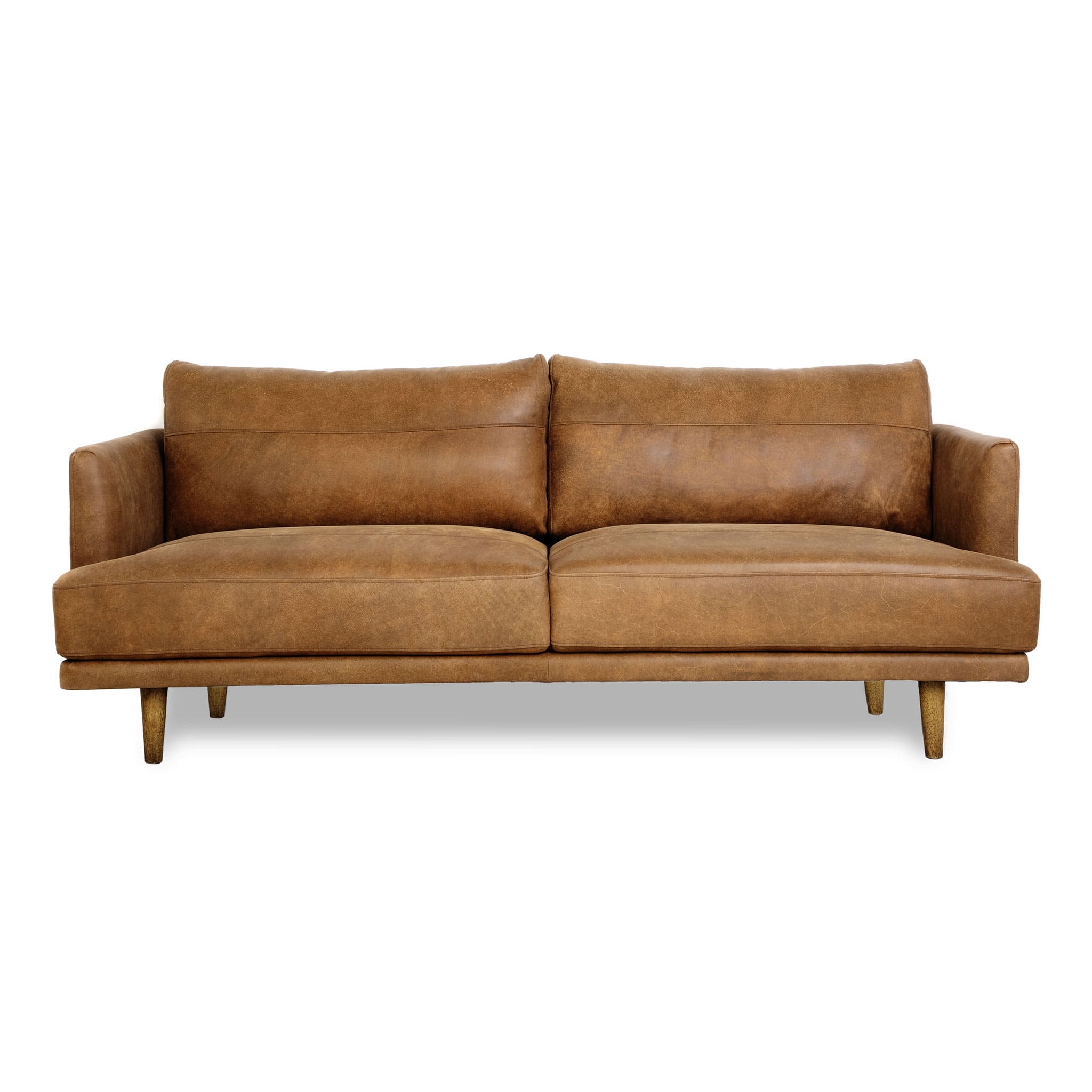 Online Warehouse Sale Ruby Leather 3 Seat Sofa in Brumby Natural