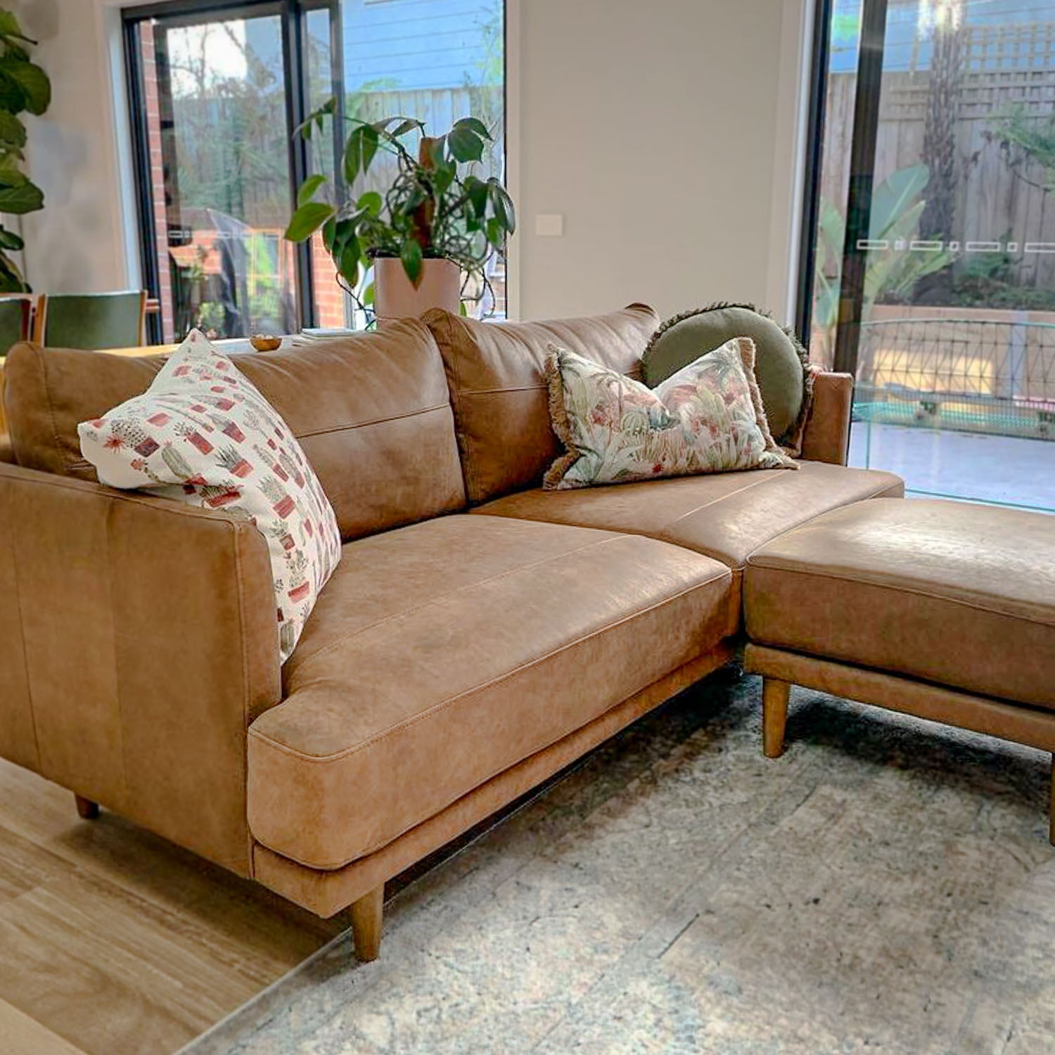 Leather 2 seater sofa and chair sale