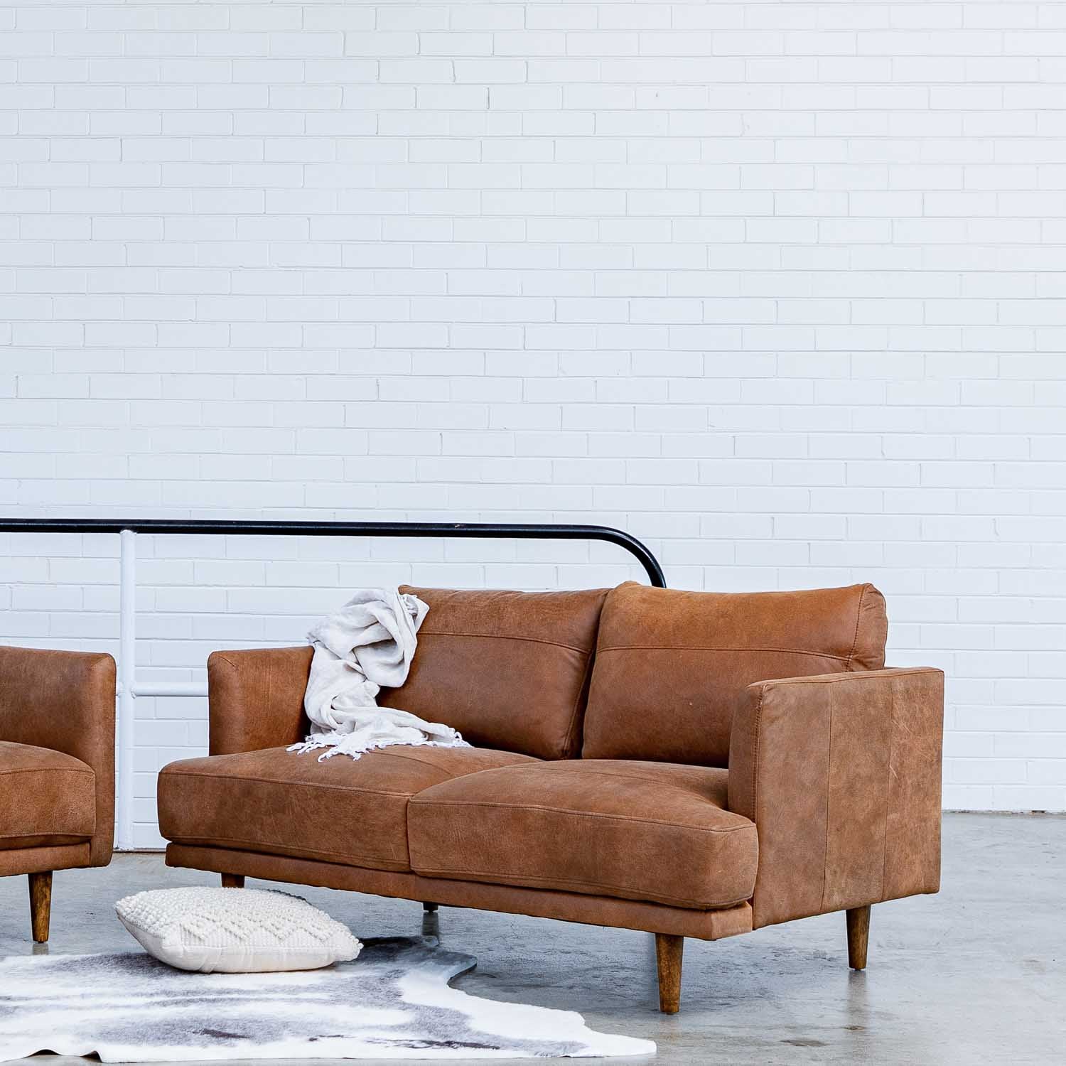 Ruby Leather 2 Seat Sofa