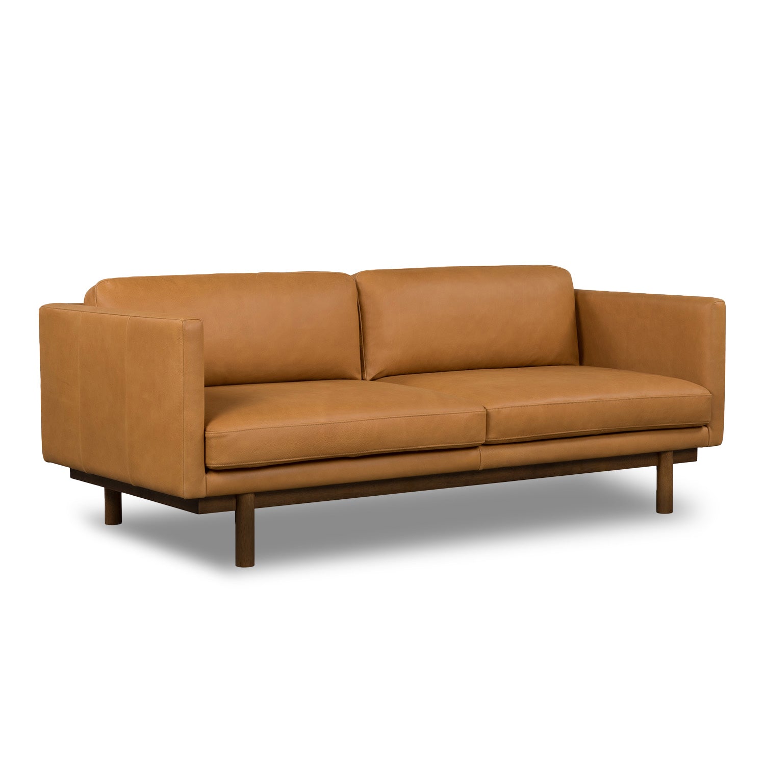 Online Warehouse Sale Strada Leather 2.5 Seat Sofa in Ostuni Tan