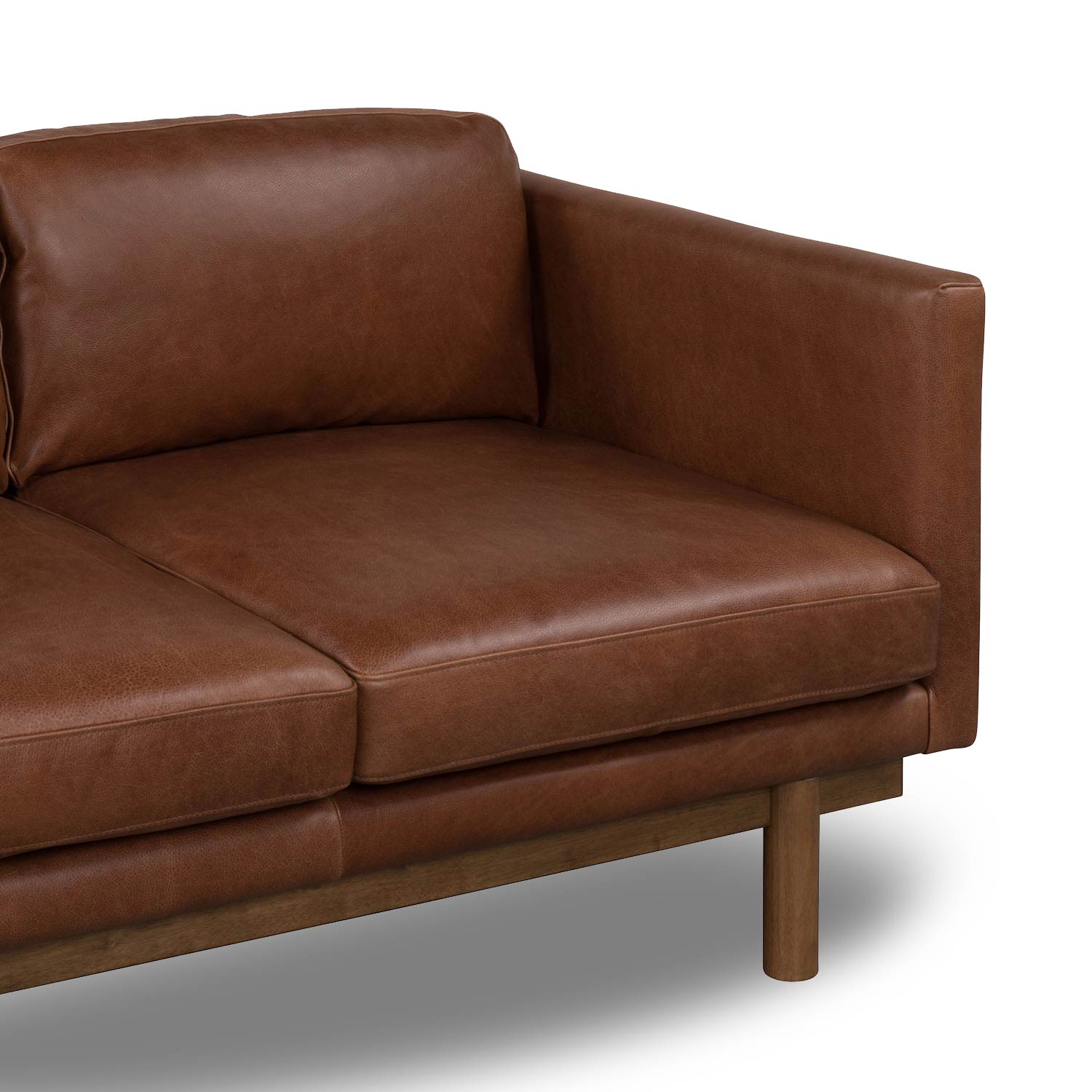 Online Warehouse Sale Strada Leather 3 Seat Sofa in Ostuni Pecan