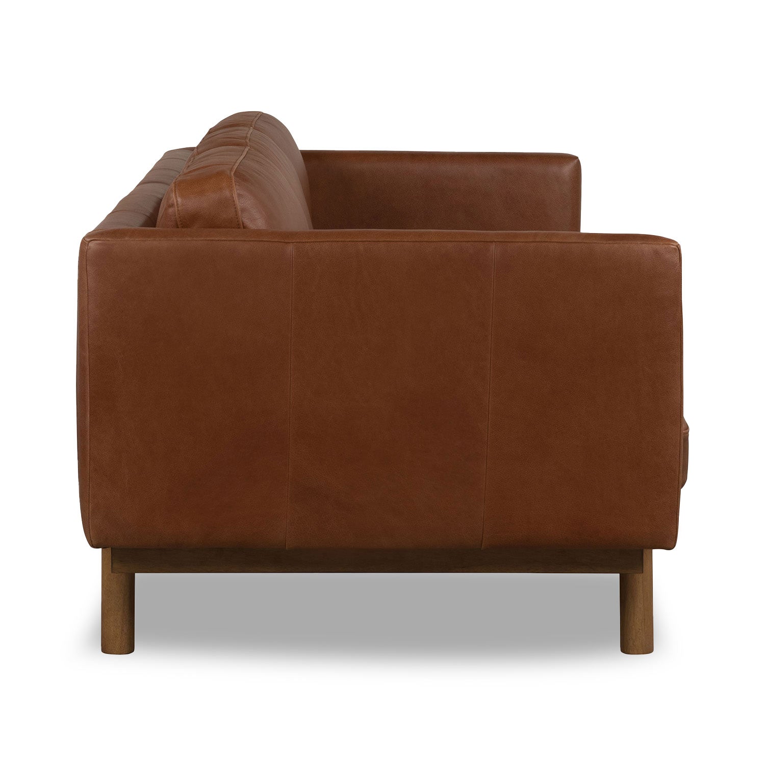 Online Warehouse Sale Strada Leather 3 Seat Sofa in Ostuni Pecan