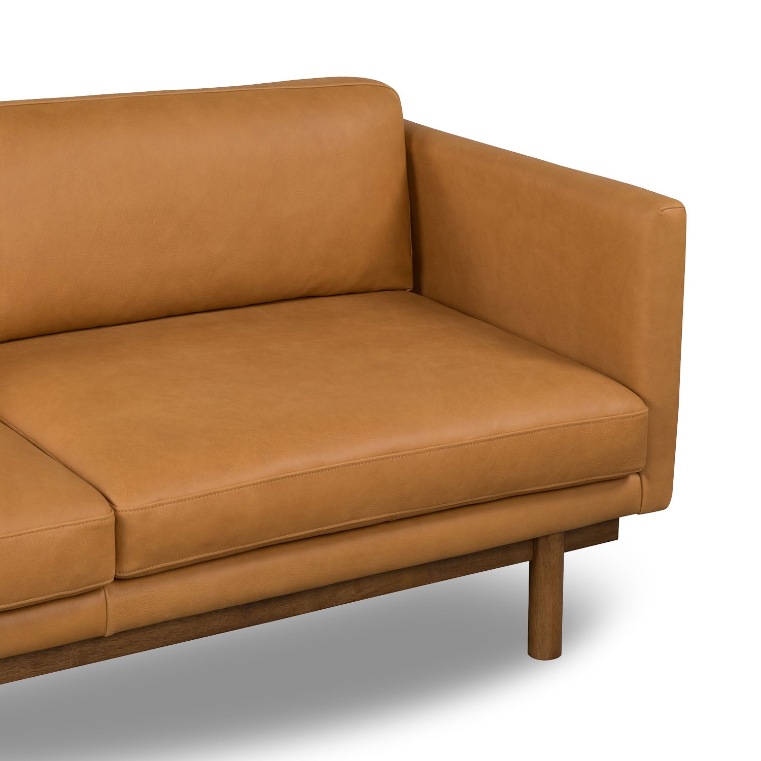 Online Warehouse Sale Strada Leather 2.5 Seat Sofa in Ostuni Tan