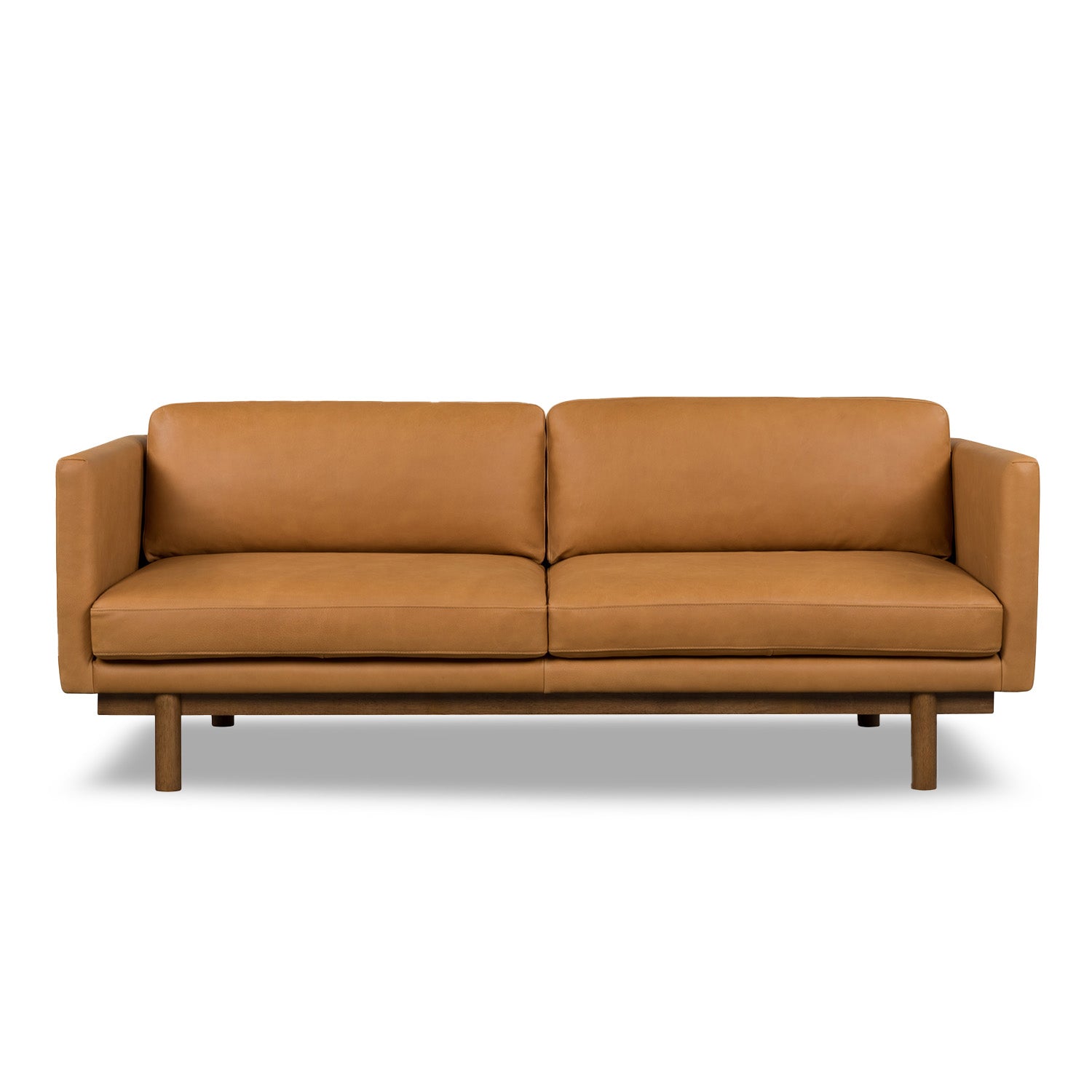 Online Warehouse Sale Strada Leather 2.5 Seat Sofa in Ostuni Tan